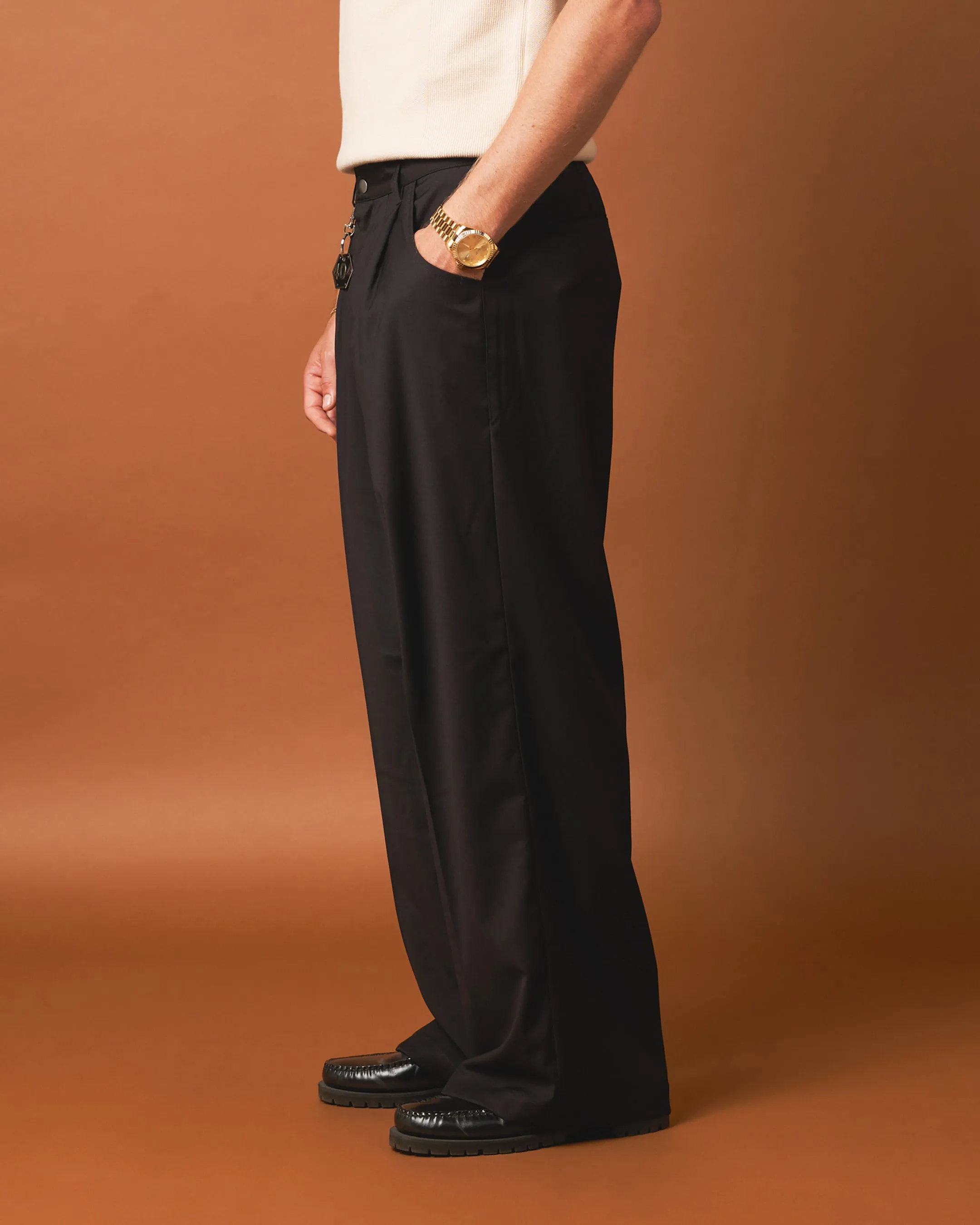 Stylish Black 404 Flare Trousers for Men/Women