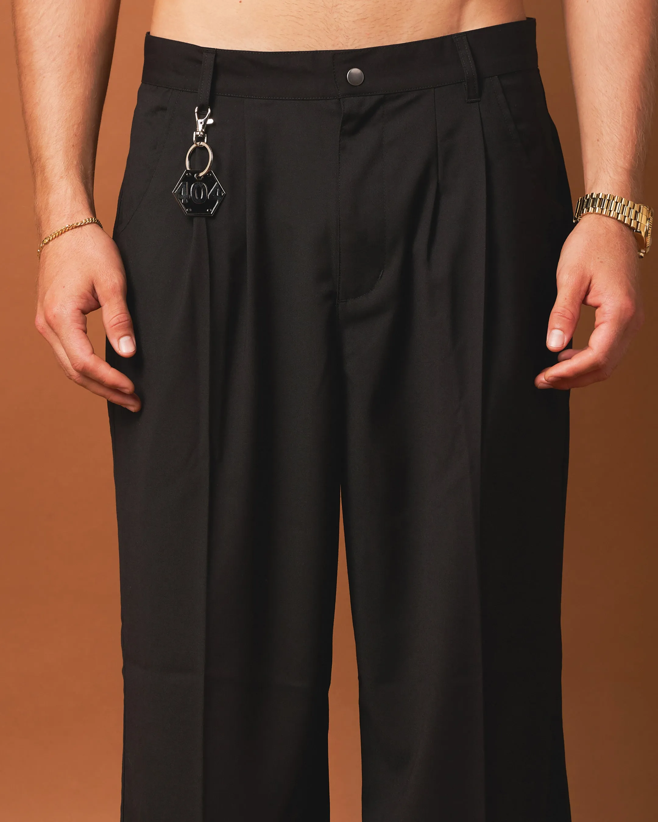 Stylish Black 404 Flare Trousers for Men/Women