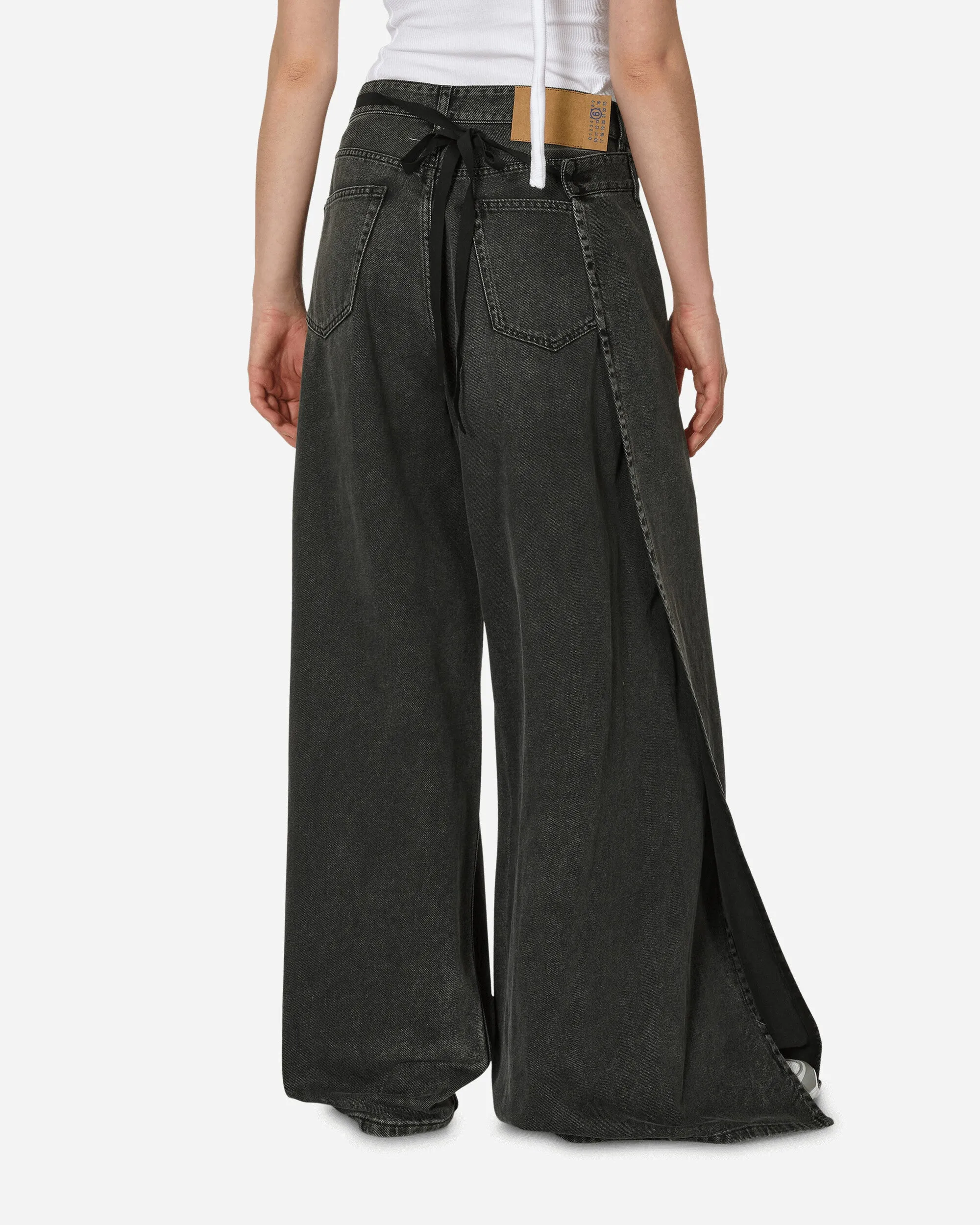 5-Pocket Side Panel Denim Trousers Grey