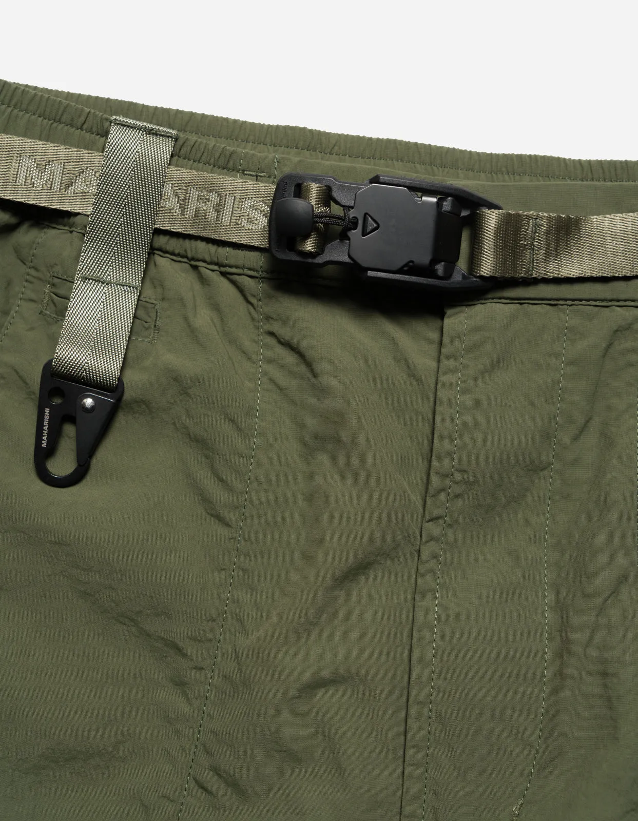 Olive Asymmetrical Cargo Track Pants | Sustainable Vegetable-Dyed | Olive Green