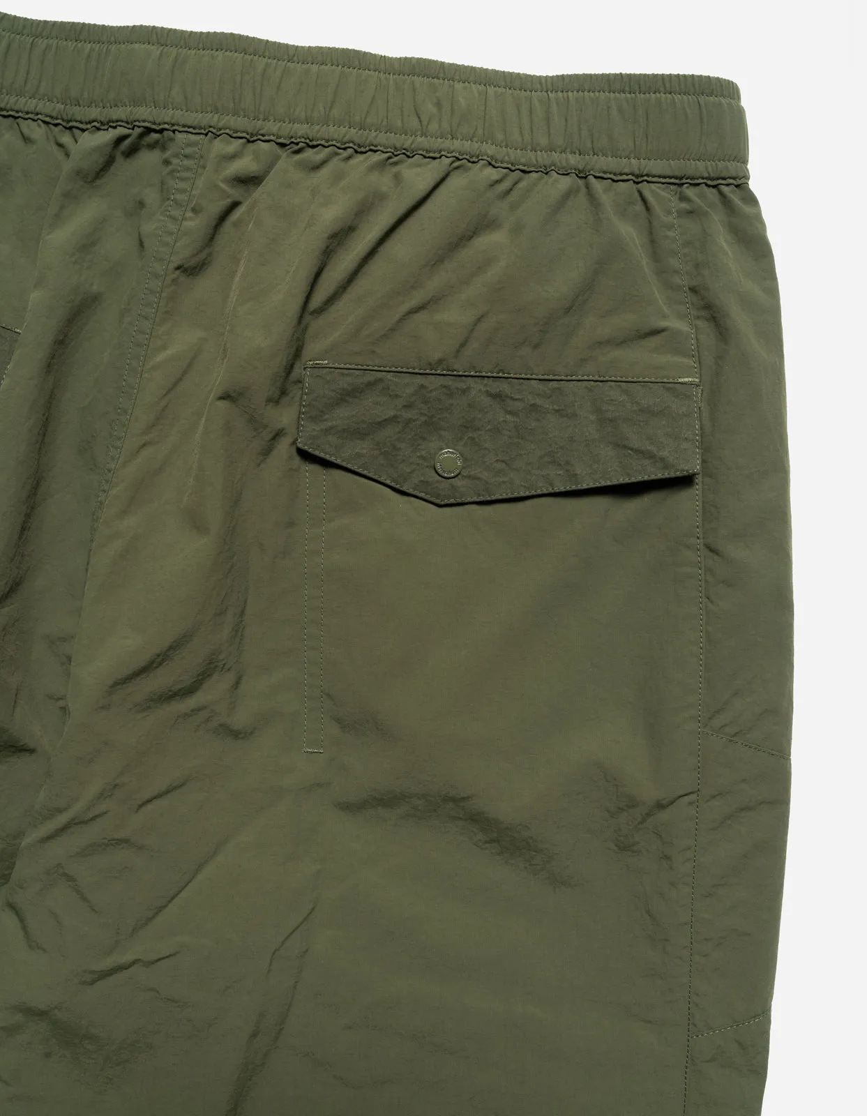 Olive Asymmetrical Cargo Track Pants | Sustainable Vegetable-Dyed | Olive Green