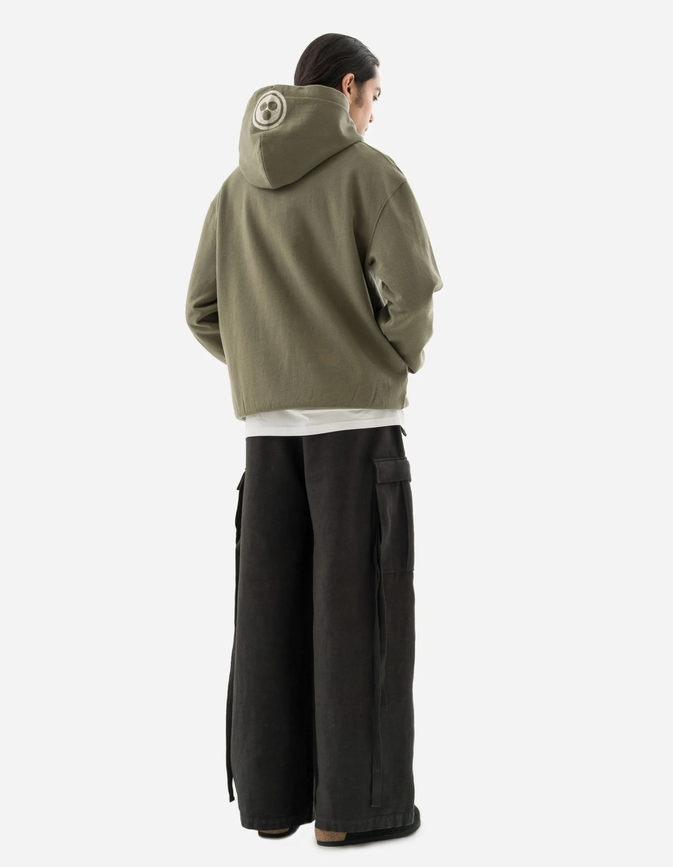 5329 Hakama Cargo Track Pants Black