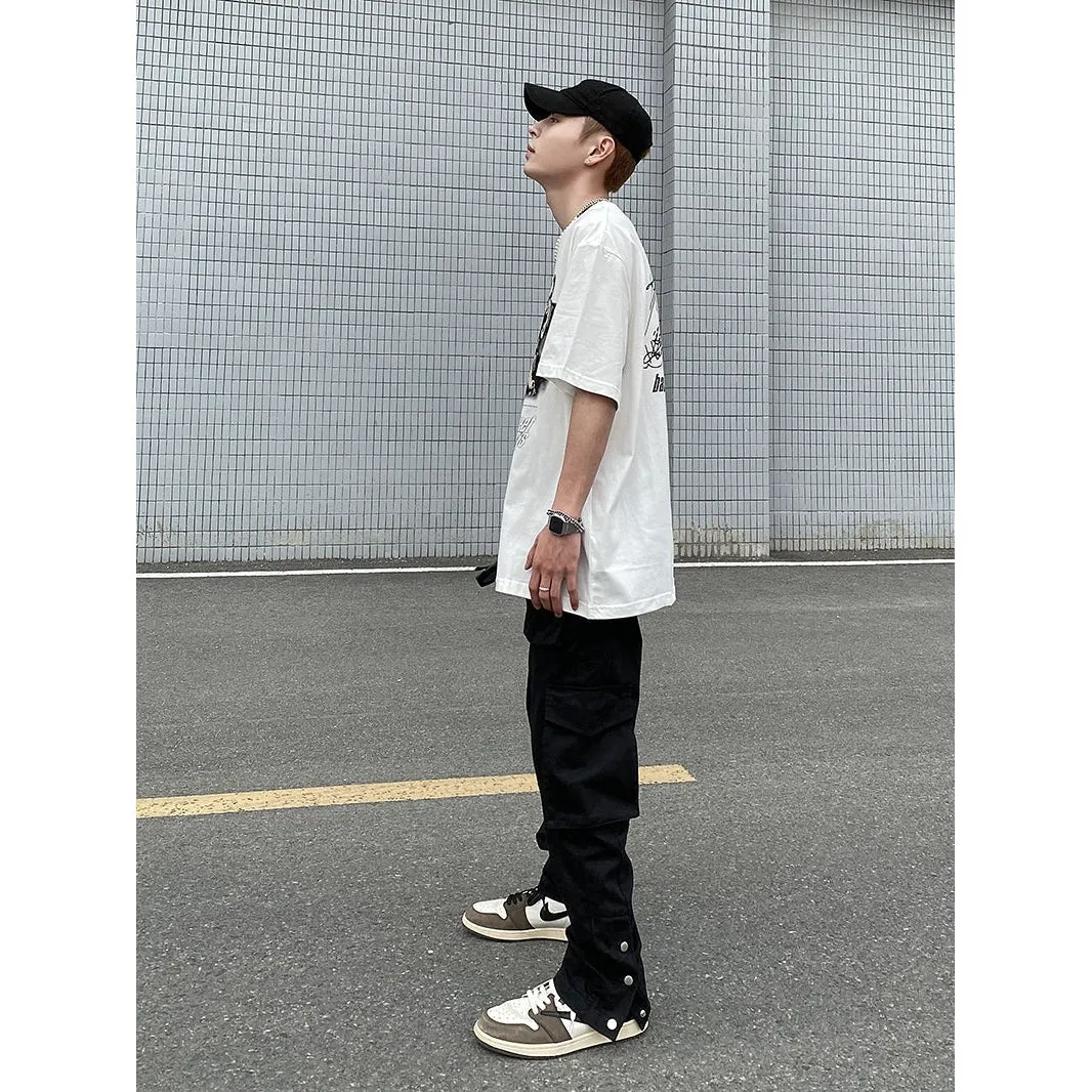 Adjustable Drawstring Hem Pants