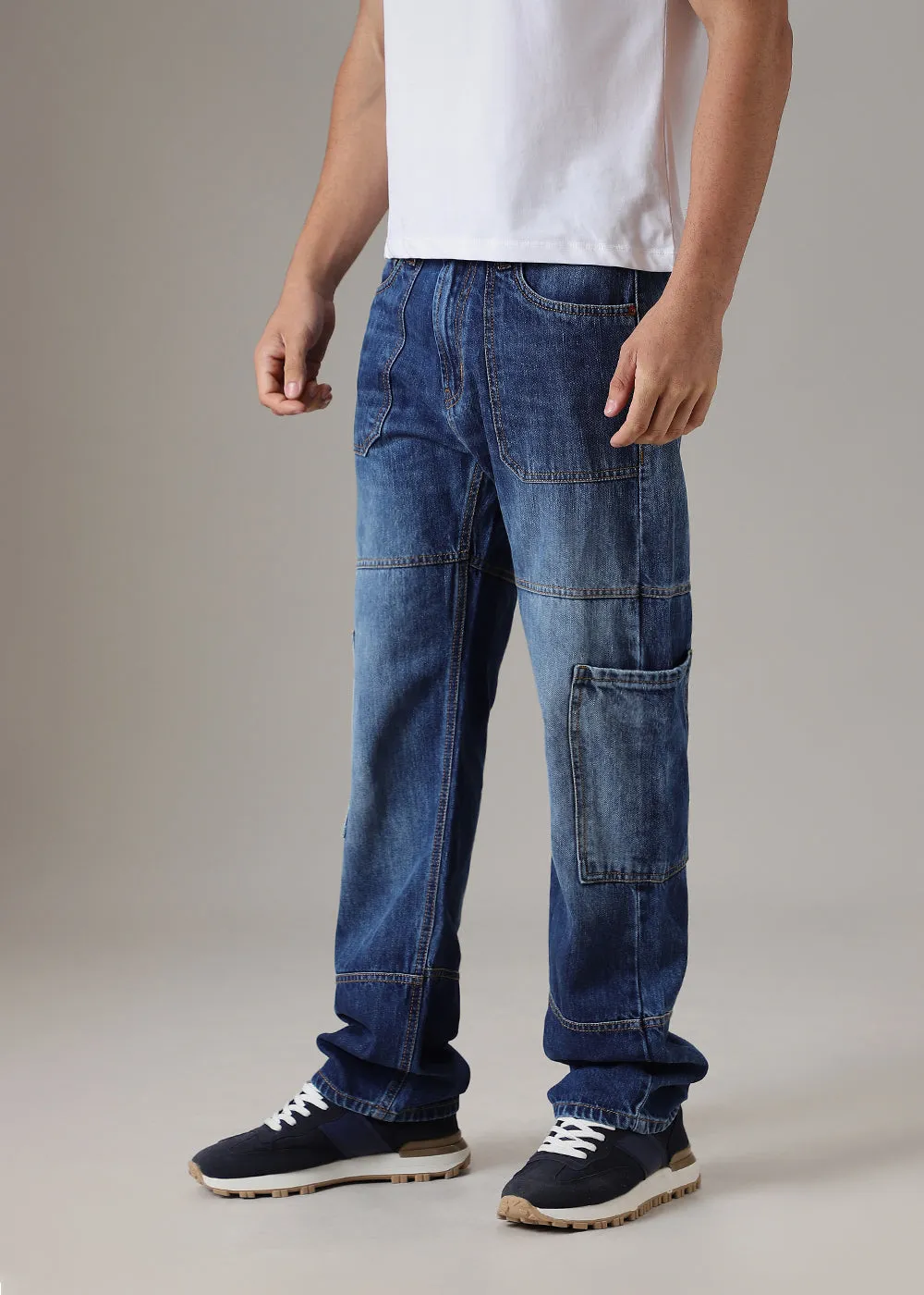 Aero Blue Baggy fit Jeans