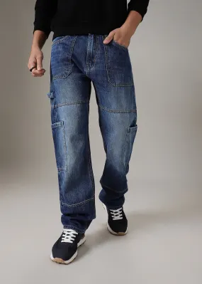 Aero Blue Baggy fit Jeans