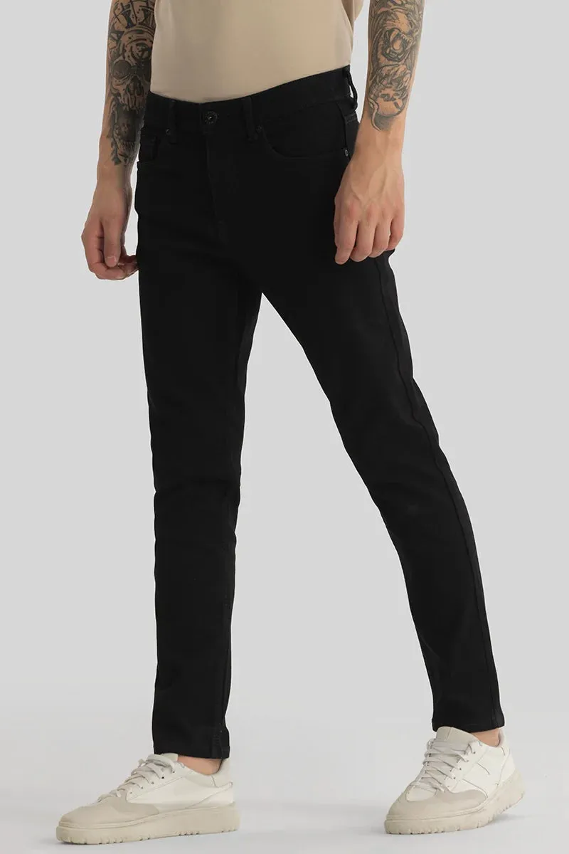 Alexandre Slim Fit Plain Black Jeans