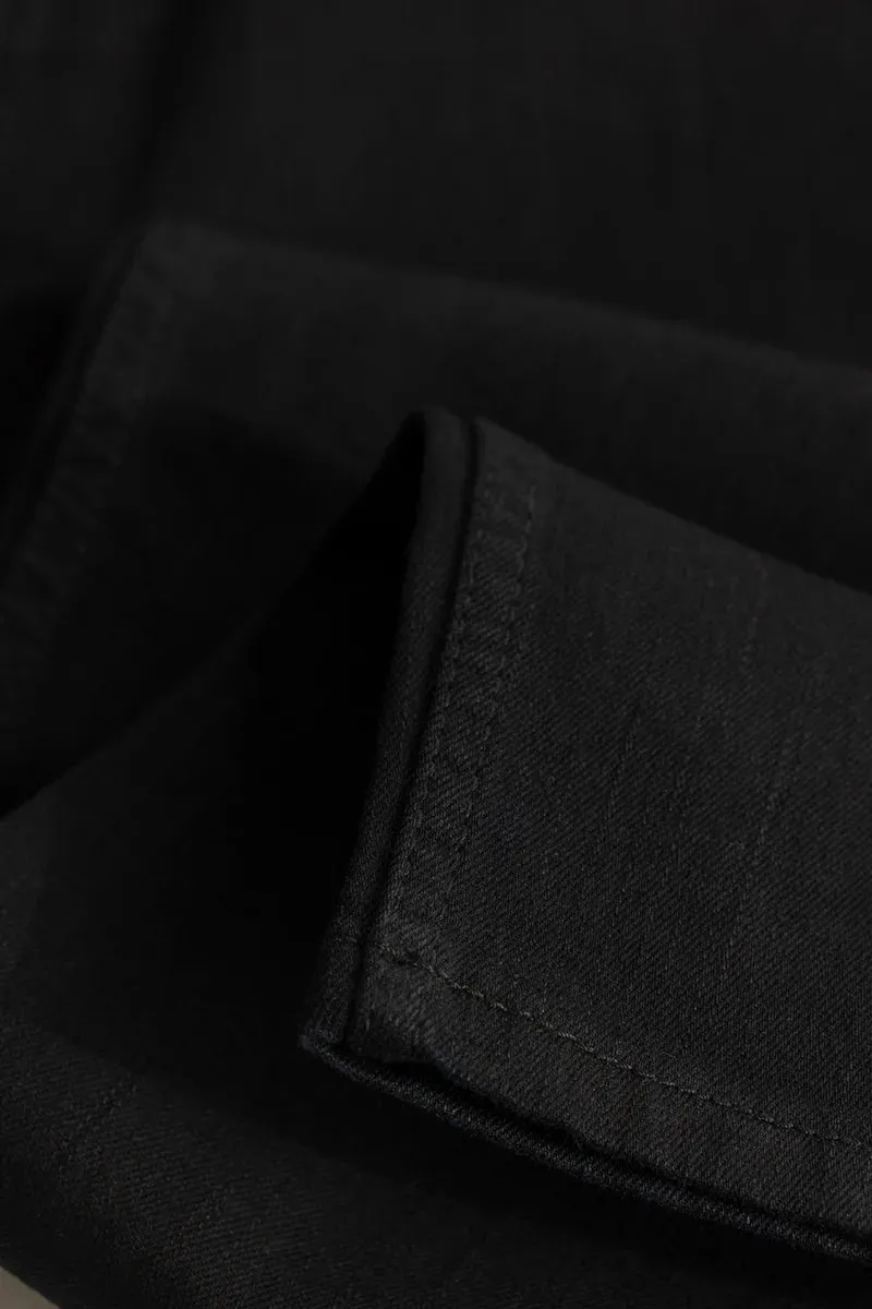 Alexandre Slim Fit Plain Black Jeans