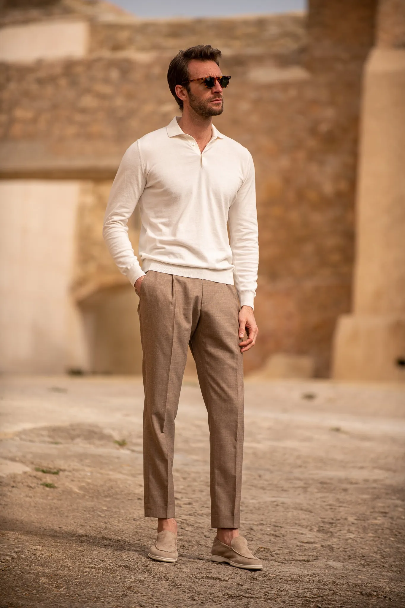 Almond Soragna Capsule Collection Trousers - Premium Italian Design