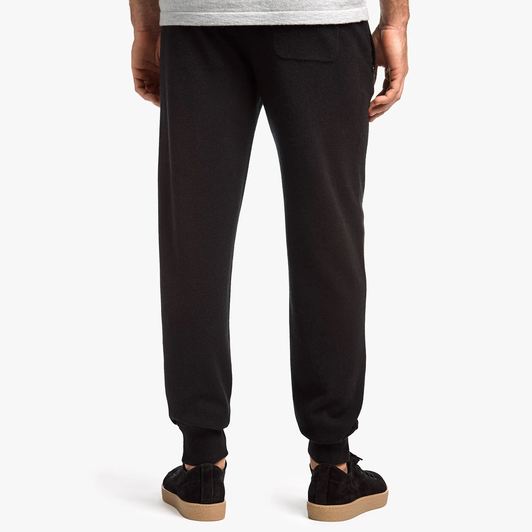 Premium Black Baby Cashmere Track Pant - Comfortable and Luxurious