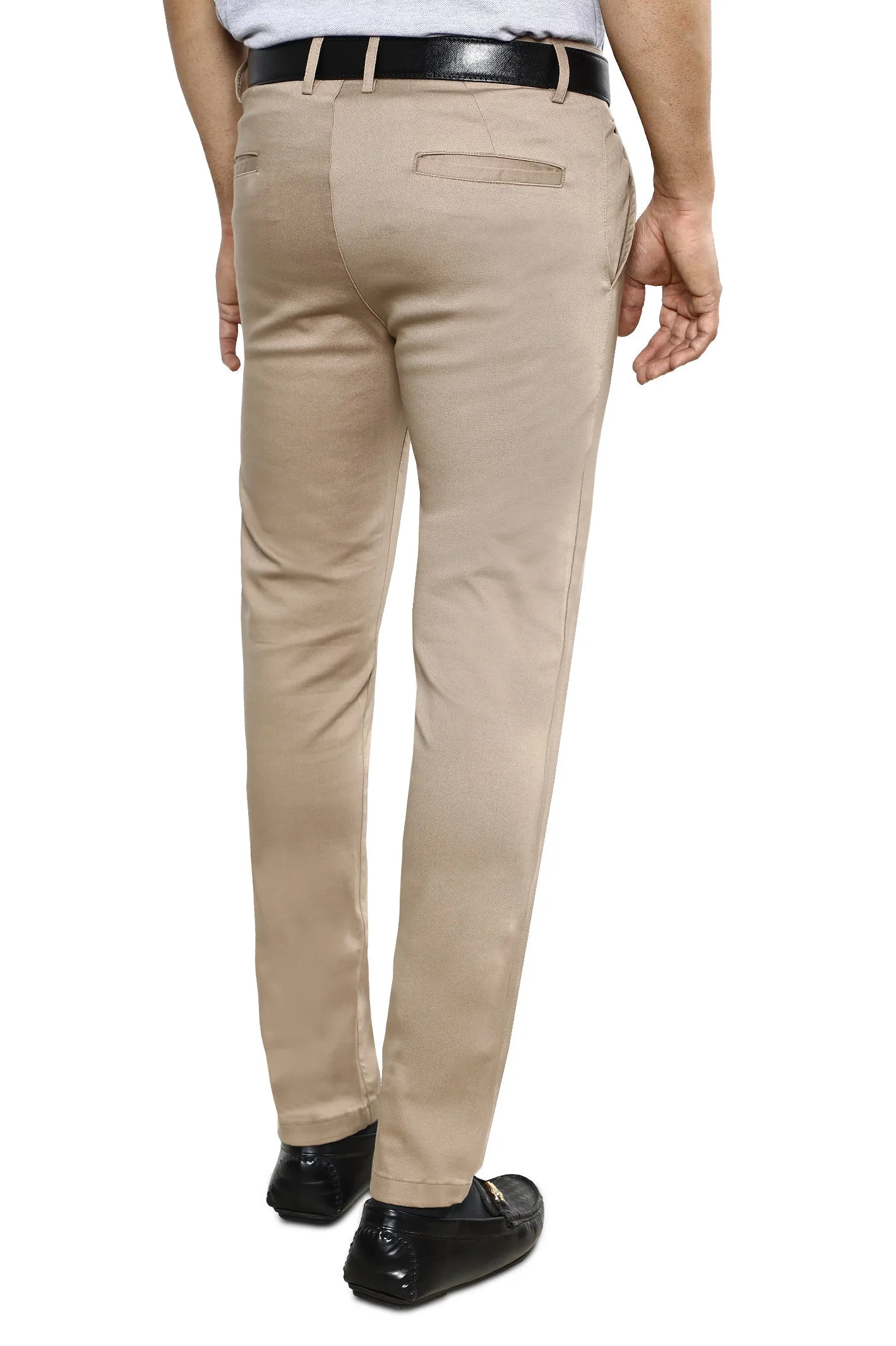 Beige Smart Fit Cotton Chino