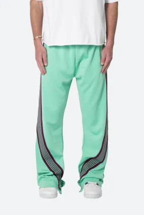 Stylish Green Bent Tape Track Pants for Men/Women