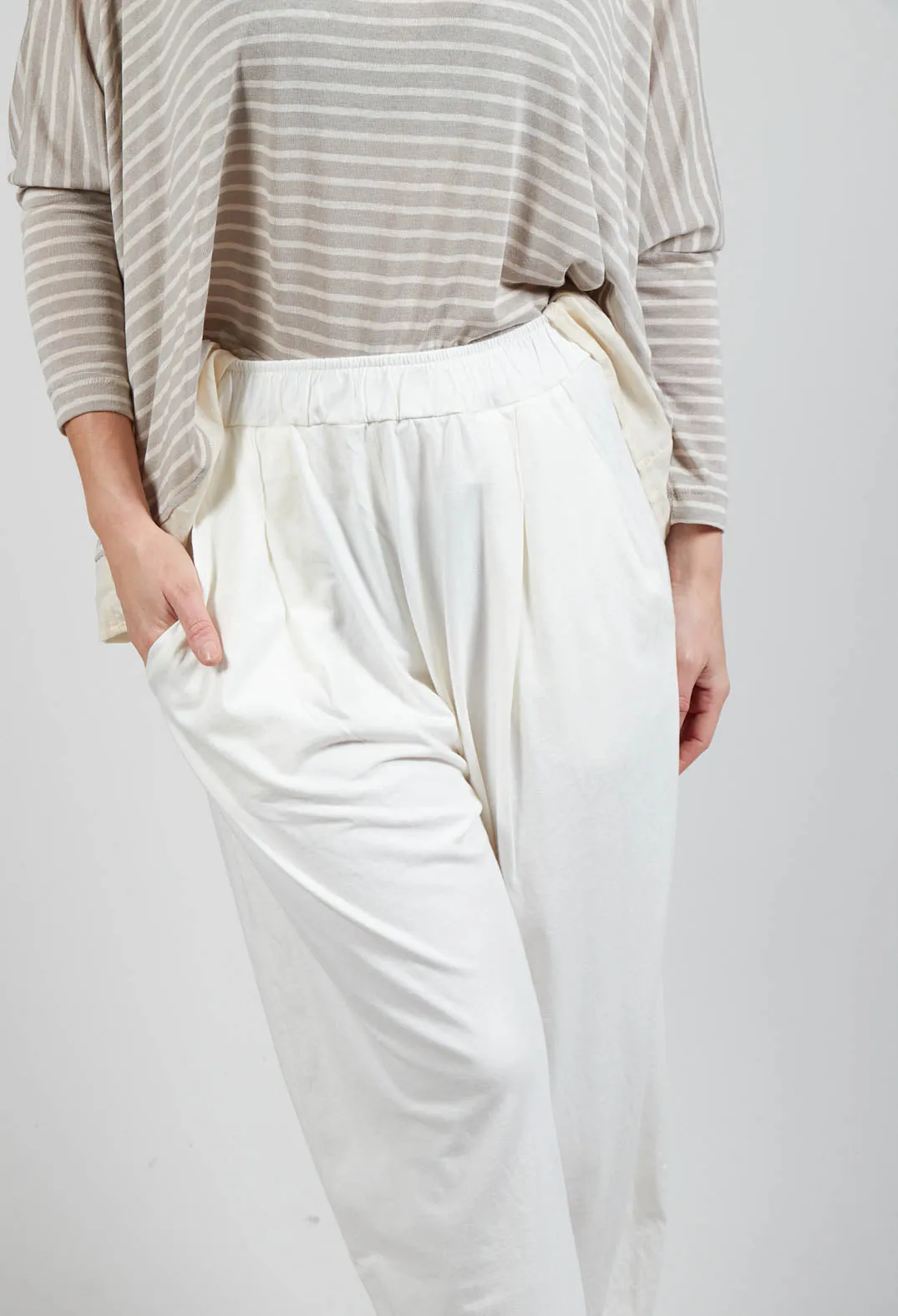 Bianco U Trousers In Mandorla