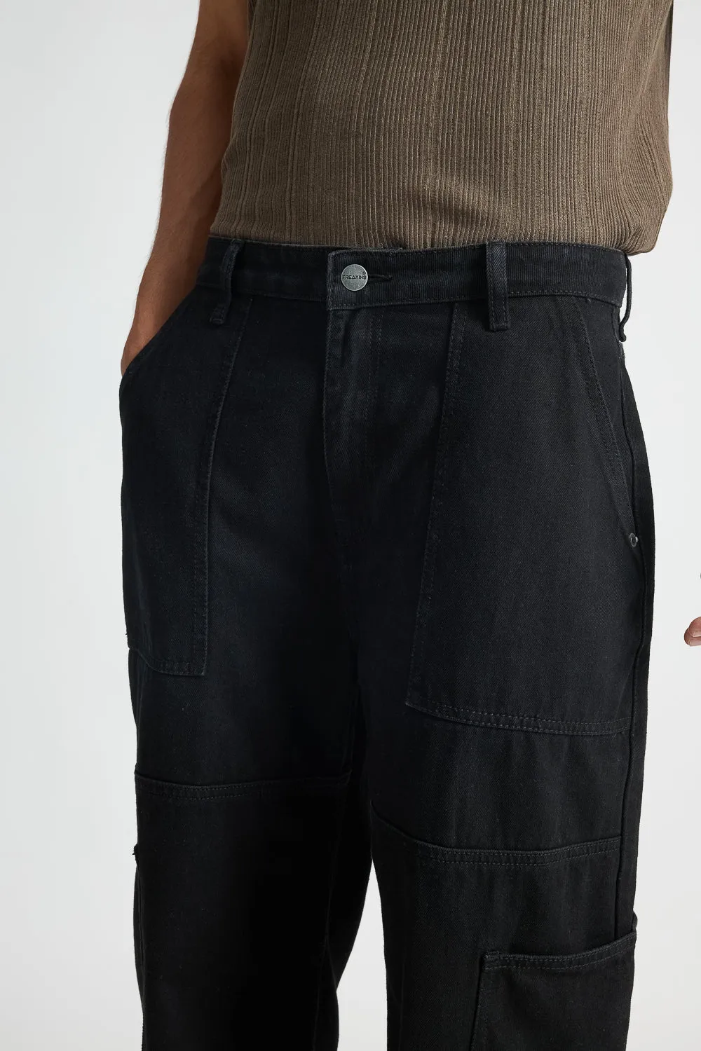 Black Pocket Men's Cargo Pants