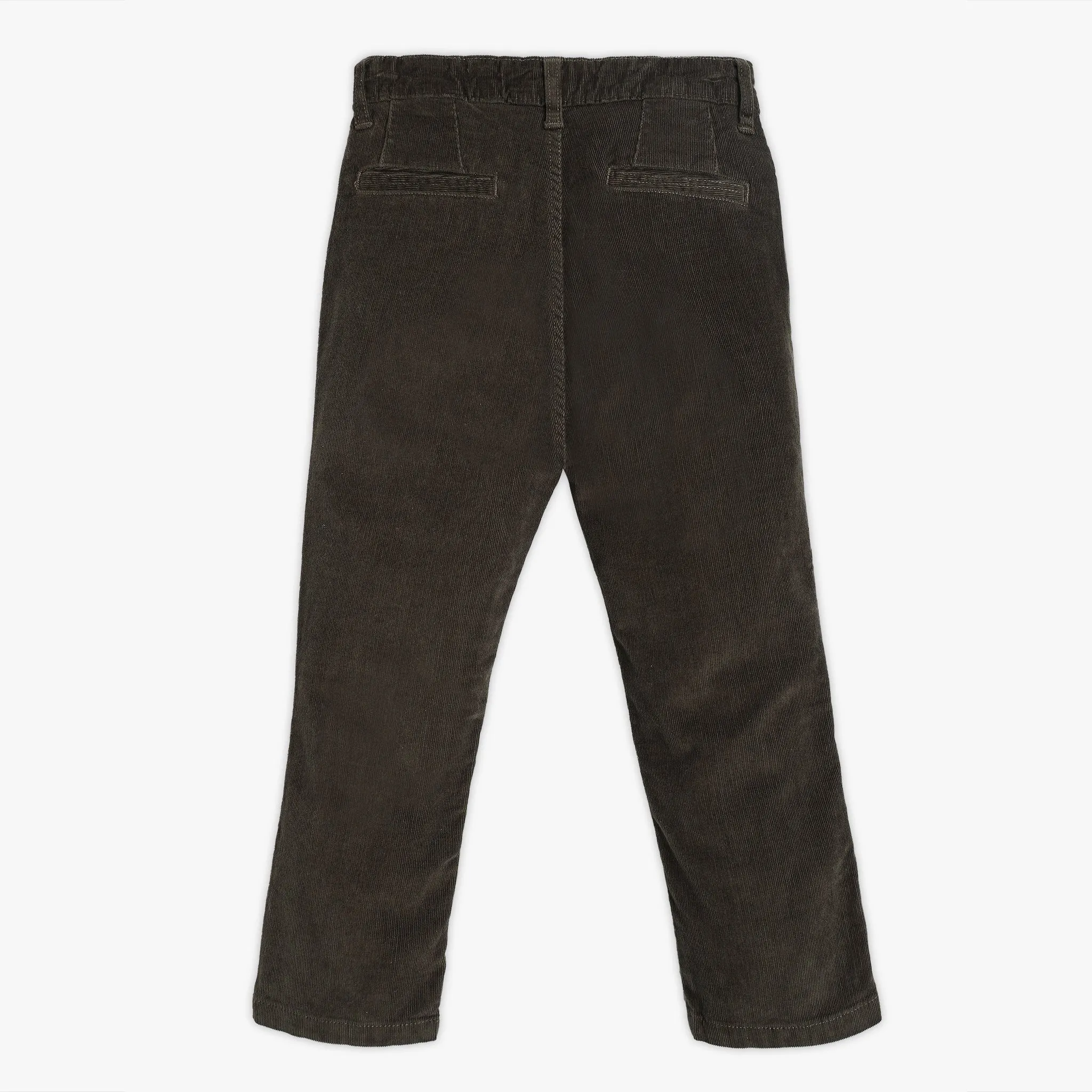 Boys Regular Fit Solid Mid Rise Trousers