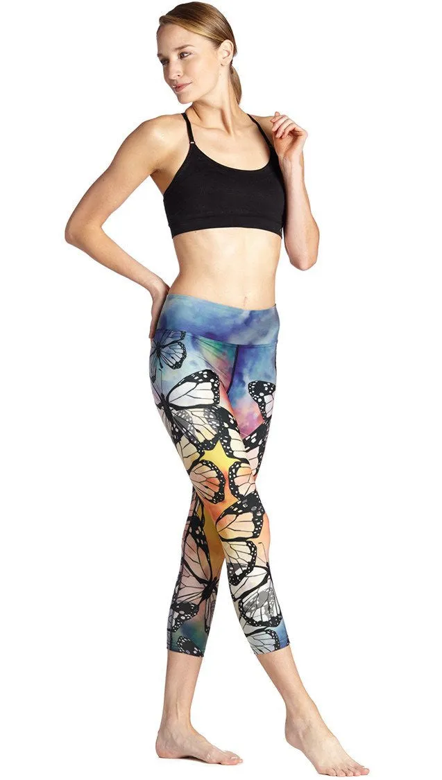 Butterflies - Triathlon Capri Leggings