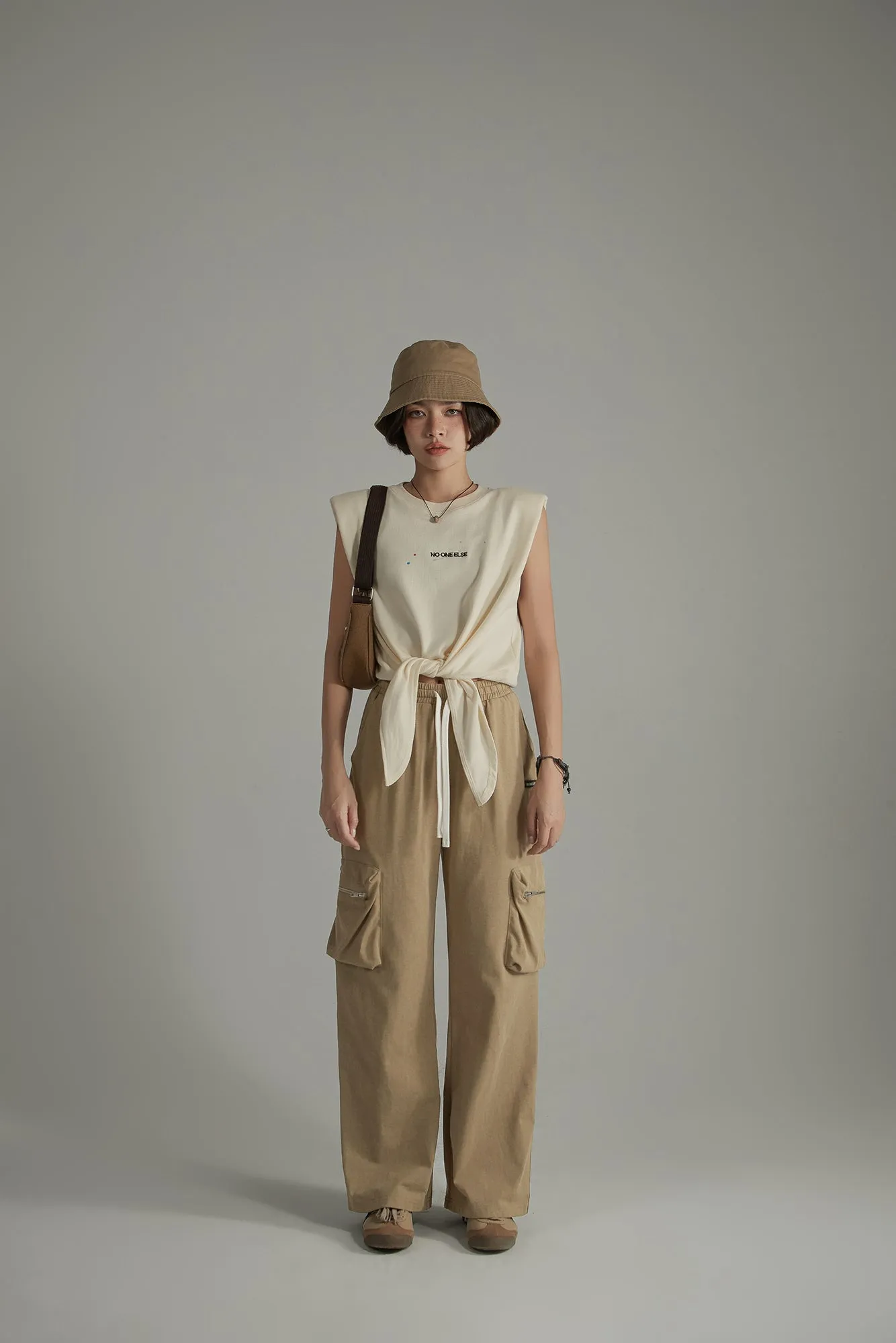 Cargo String Wide Casual Pants