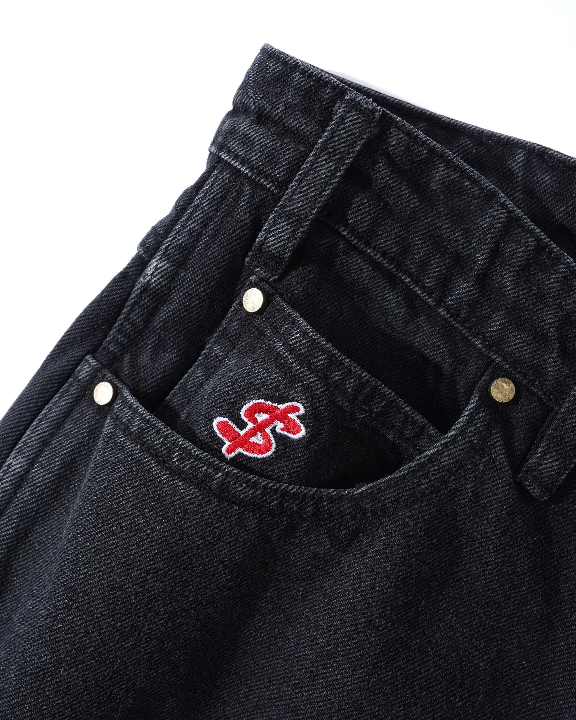 Cash Only Blockout Jeans - Washed Black