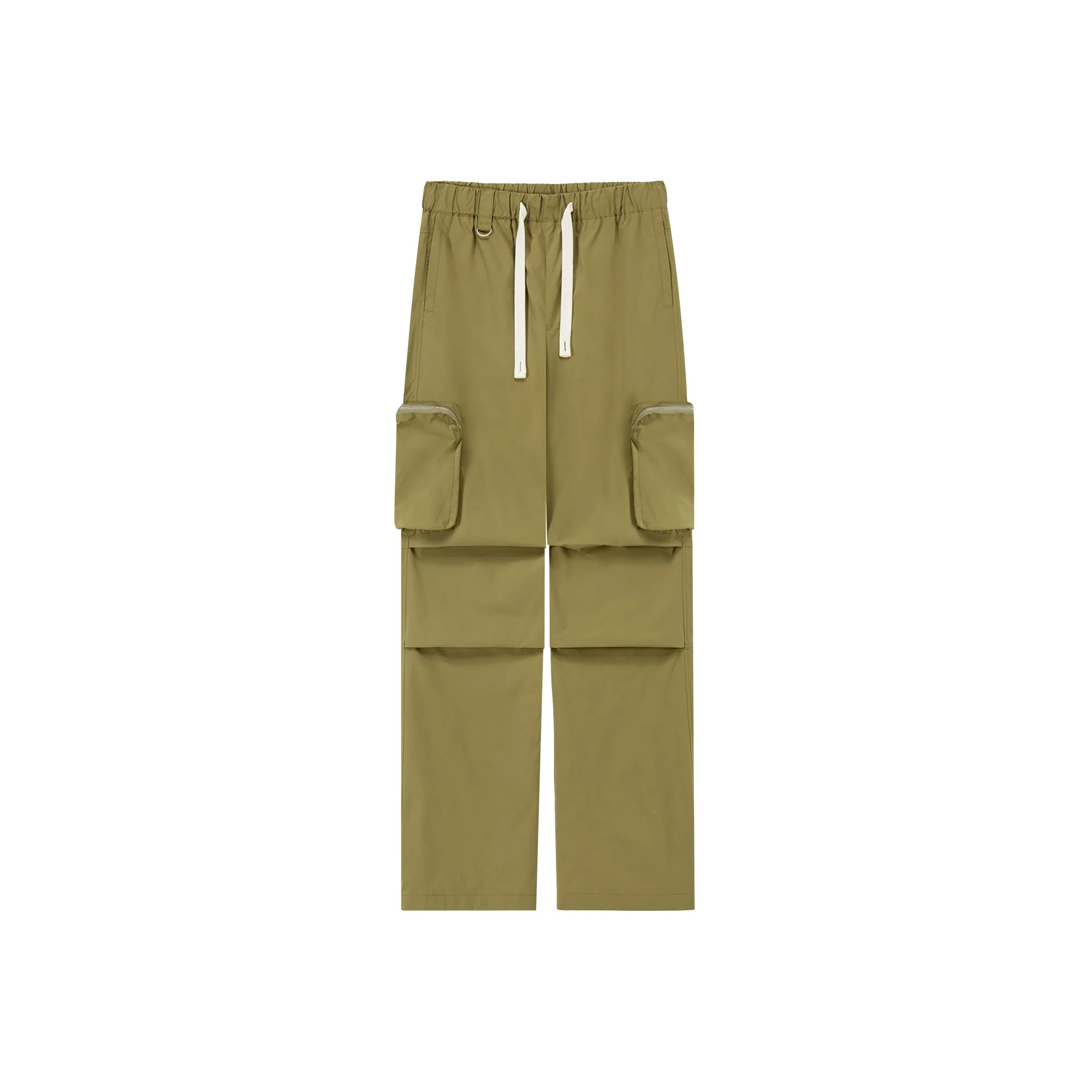 Casual Drawstring Wide Cargo Pants