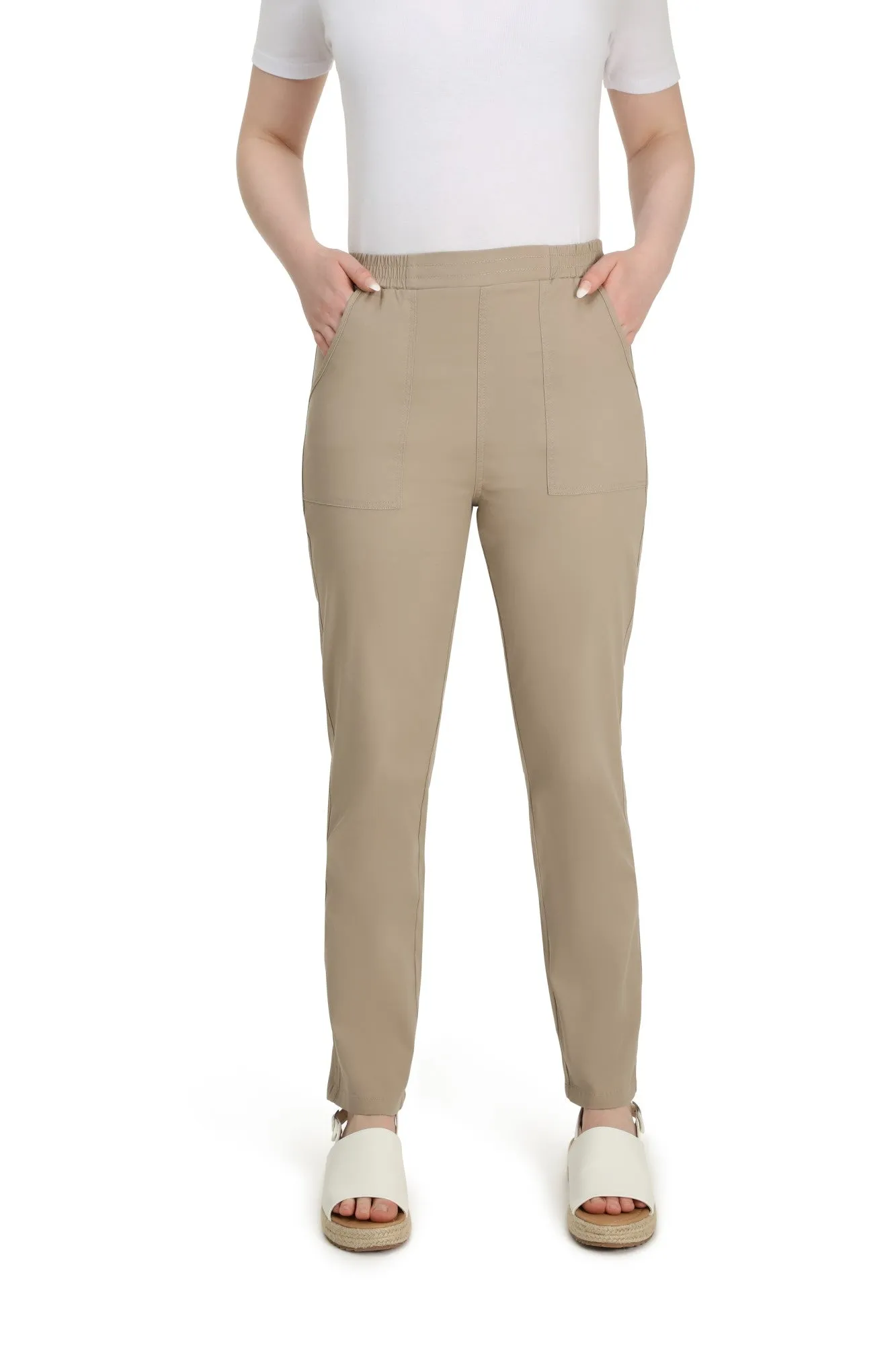 Casual pull on Short length Pants | SAND | 6817YR