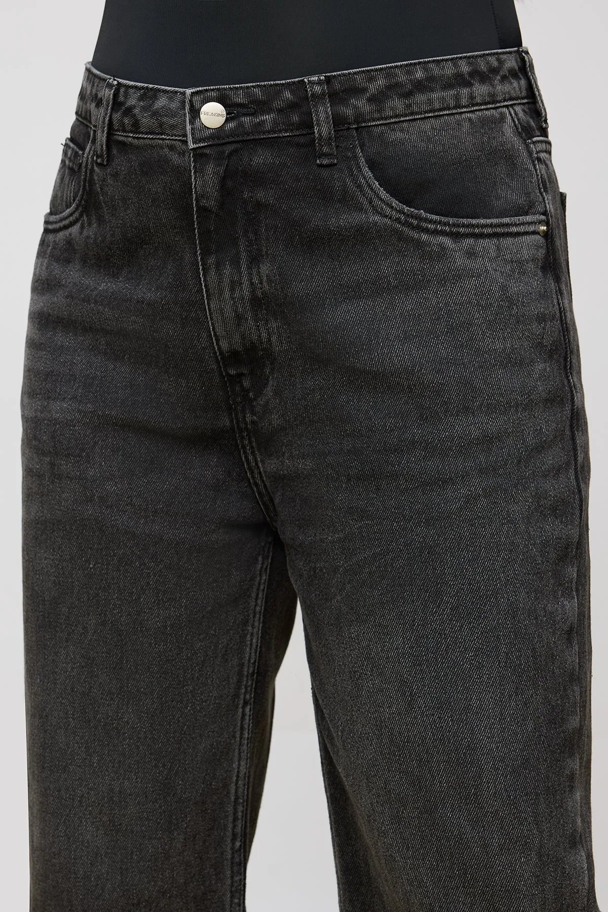 Charcoal Chic Curve Straight Jeans