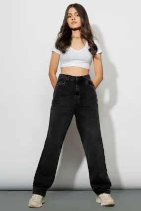 Charcoal Straight Jeans