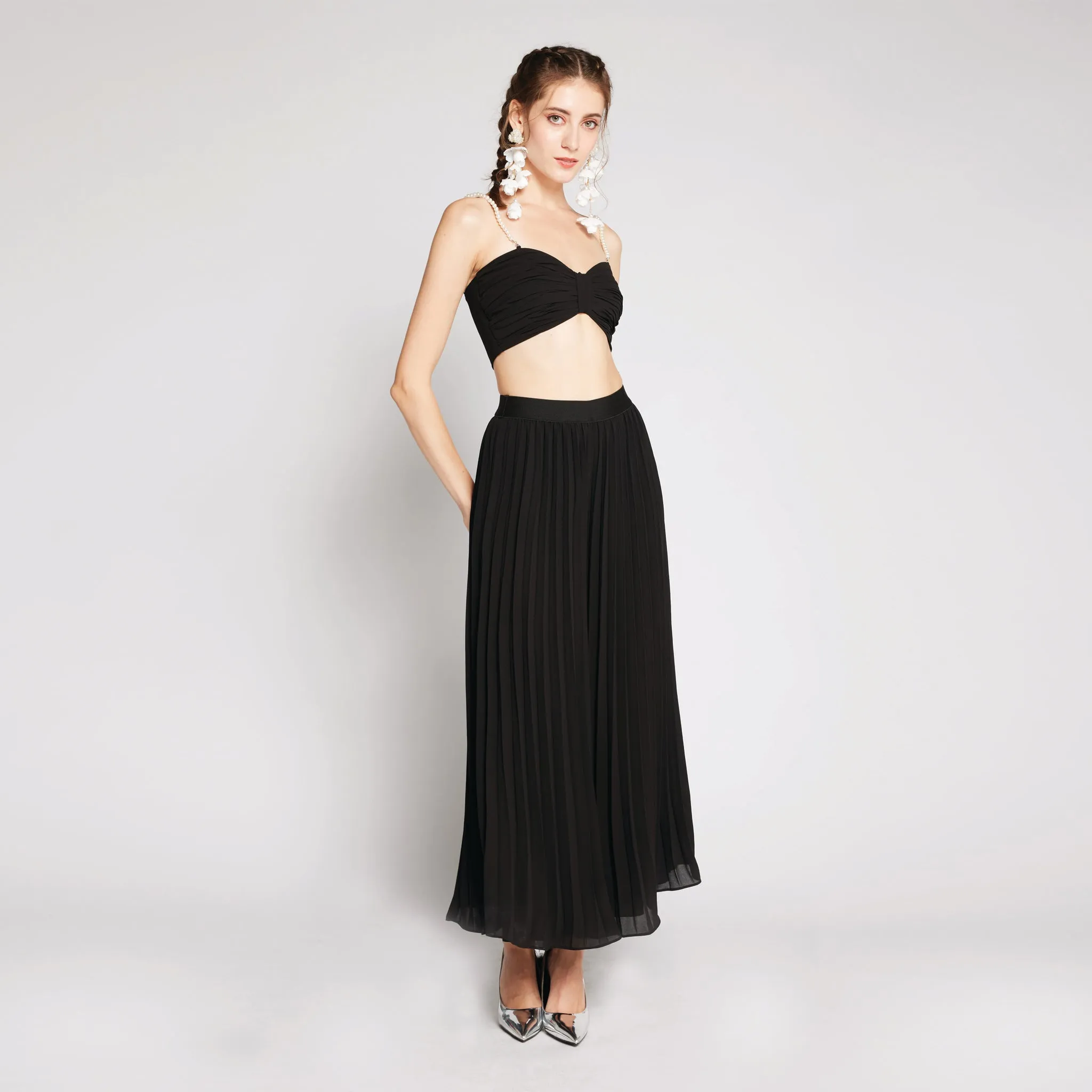 Chiffon Pleated Pants