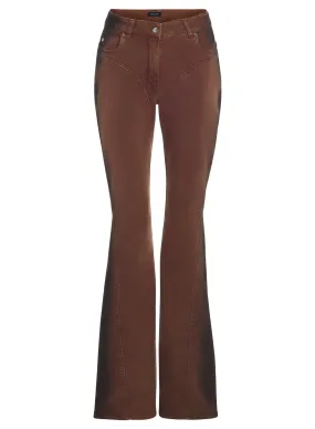 cinnamon gradient-effect flared jeans