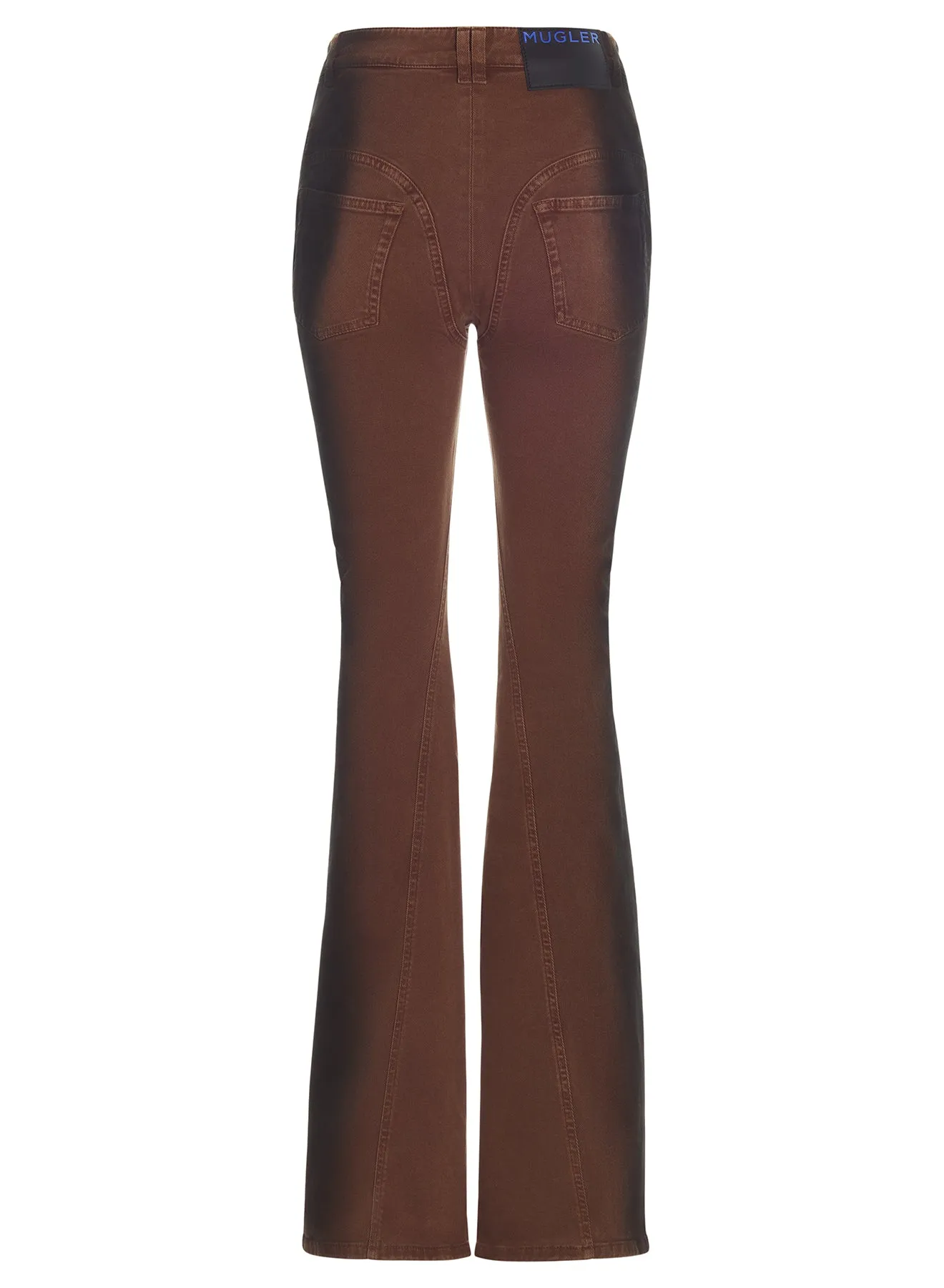 cinnamon gradient-effect flared jeans