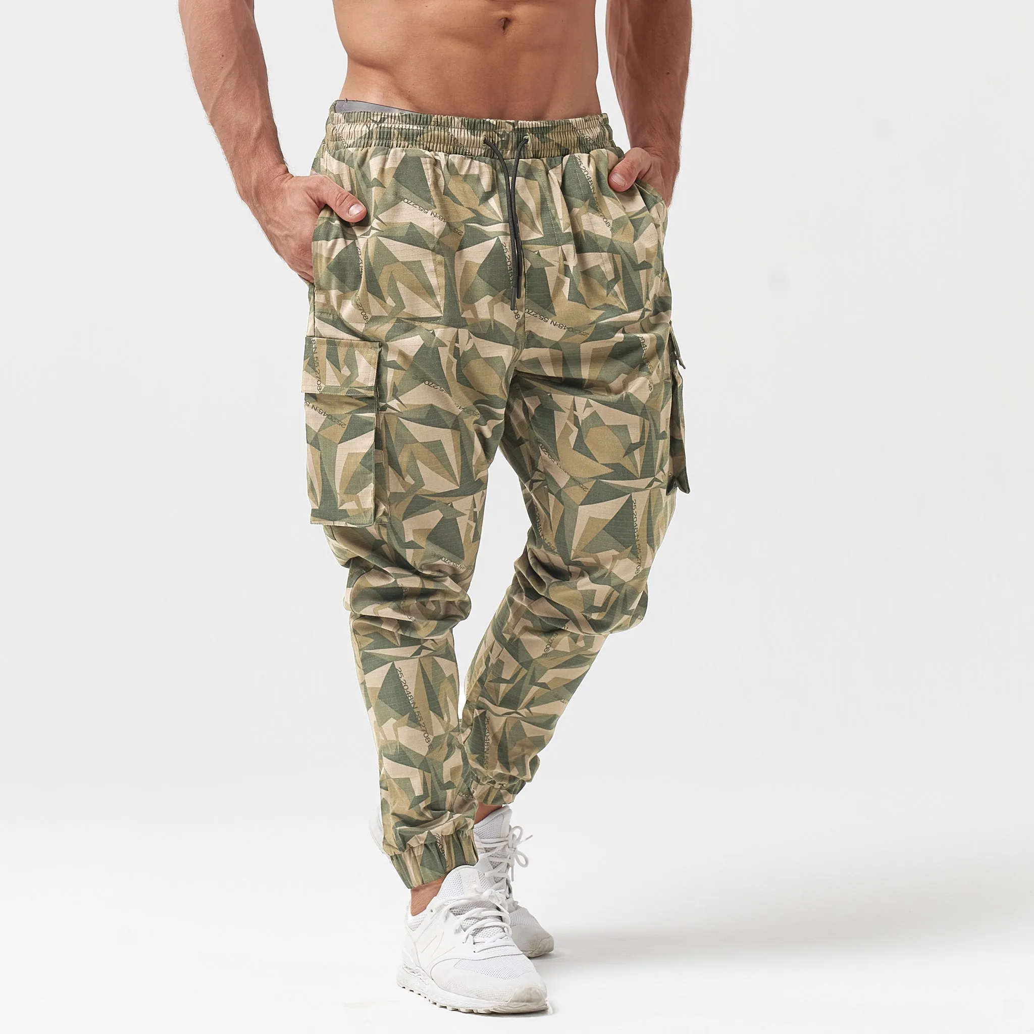 Code Camo Cargo Pants - Deep Lichen Green Print