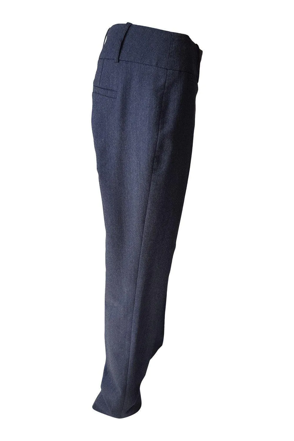 Chic COSTUME NATIONAL Grey Wool Blend Straight Leg Trousers with Crease Front (Size 38)