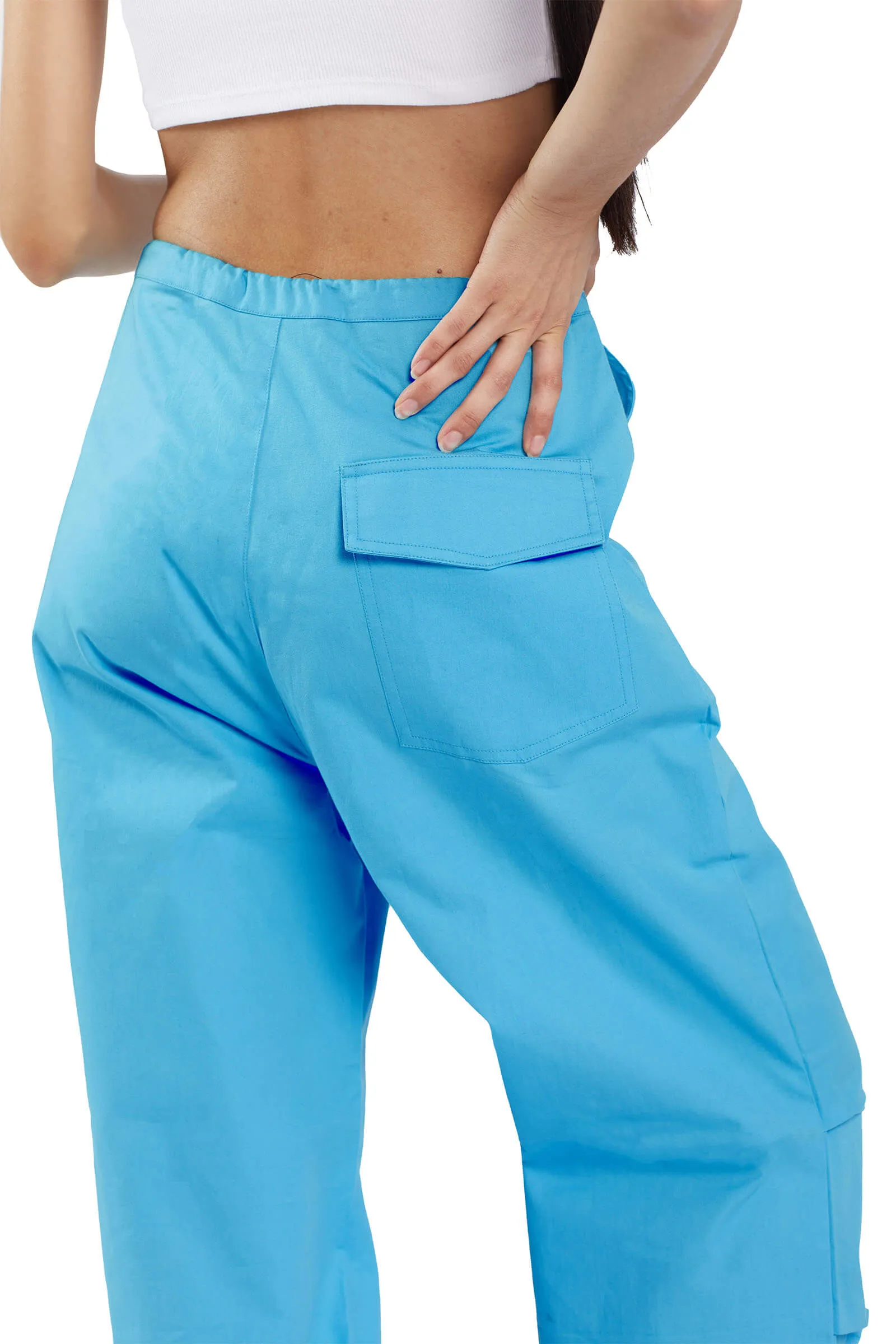 Deep Blue Parachute Pants