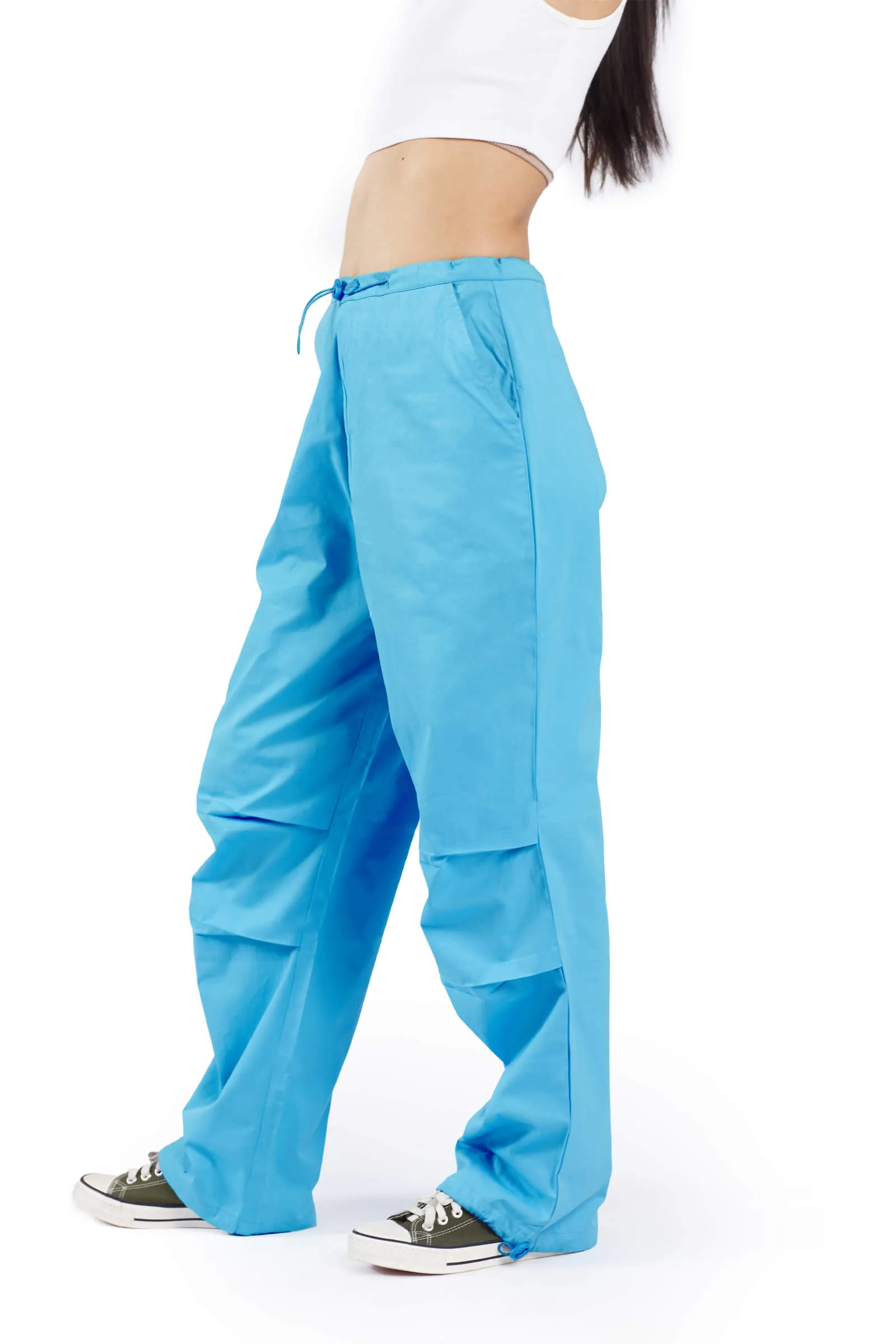 Deep Blue Parachute Pants