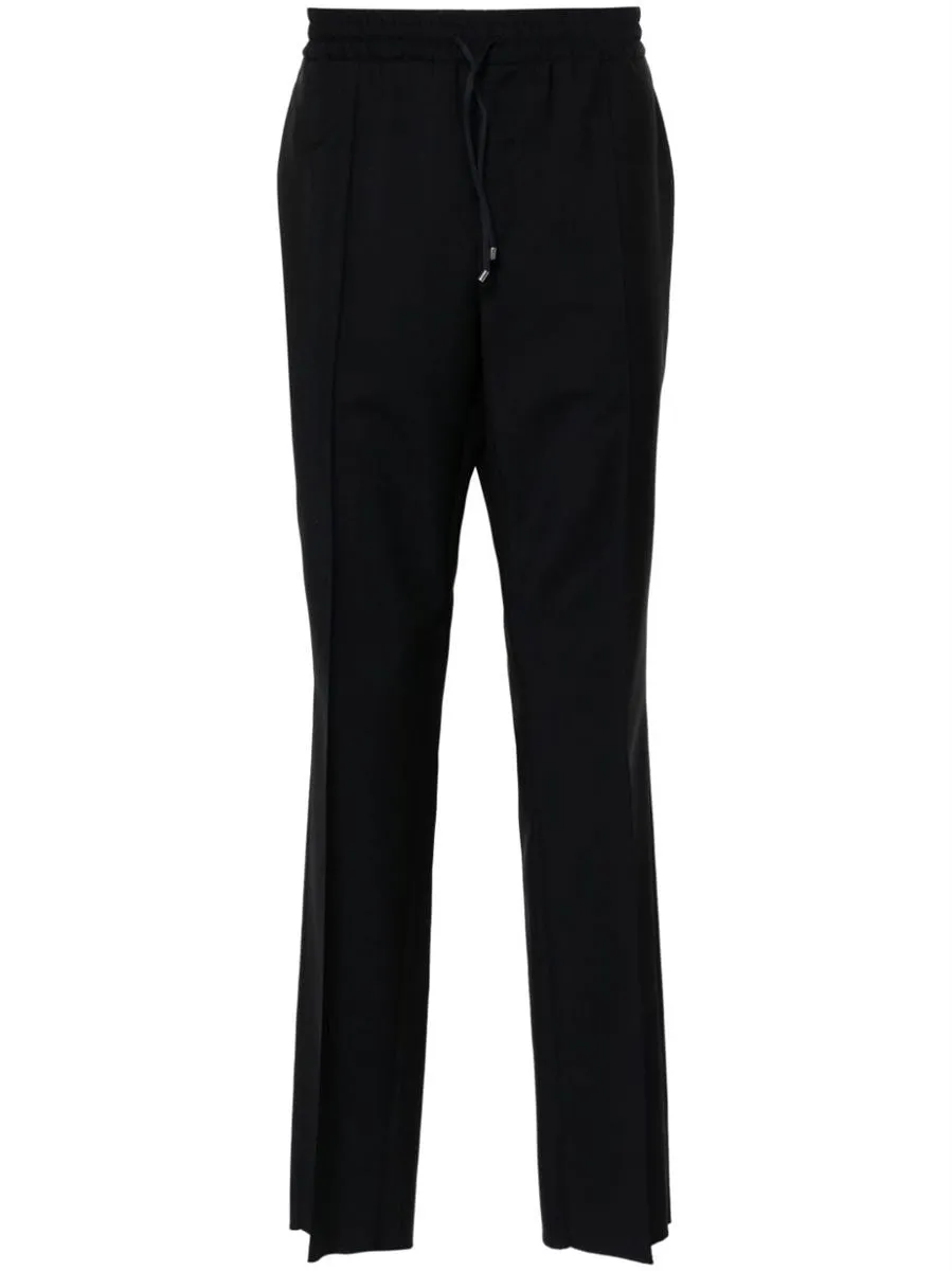 DRAWSTRING-WAIST TAPERED TROUSERS