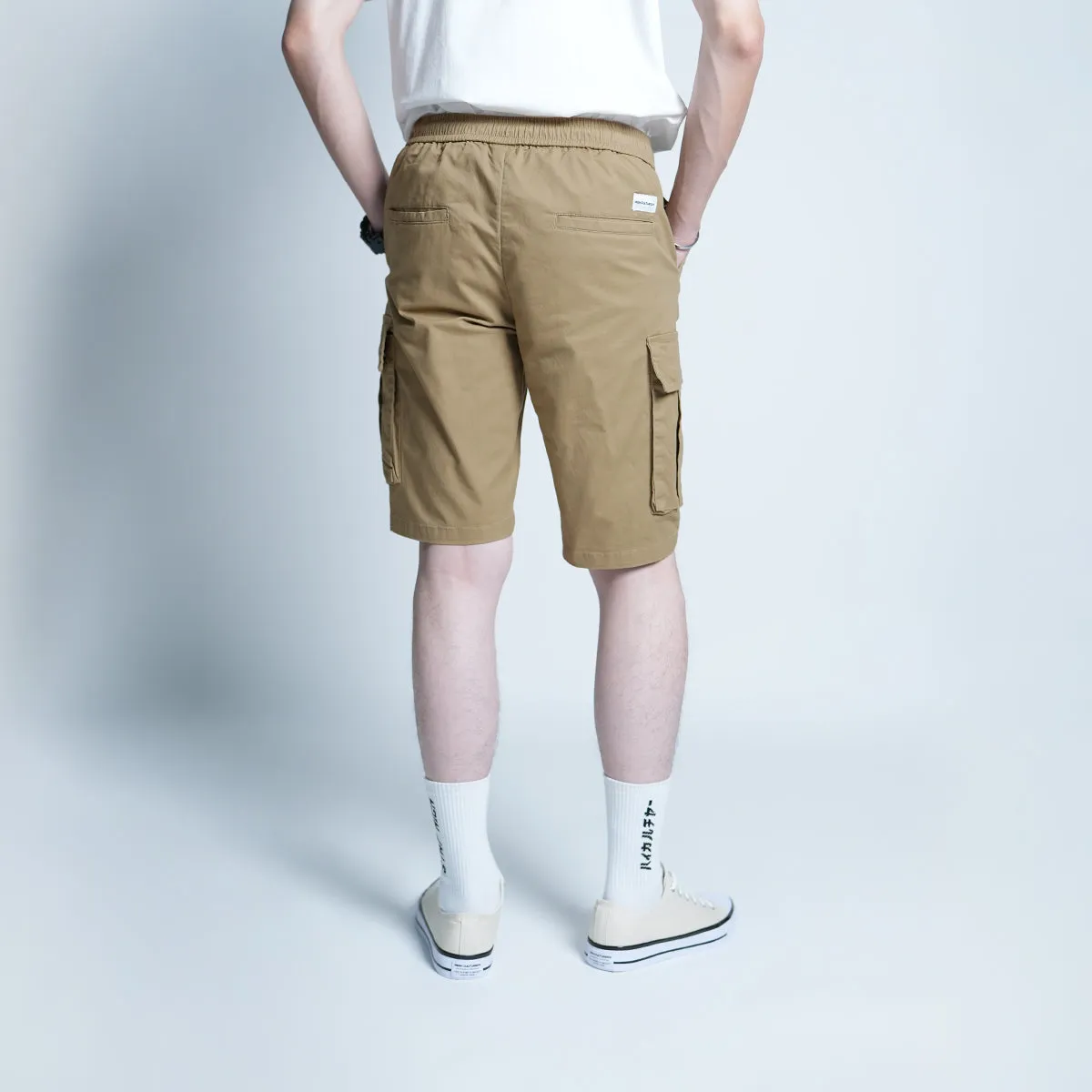 Elastic Cargo Short Pants - 104