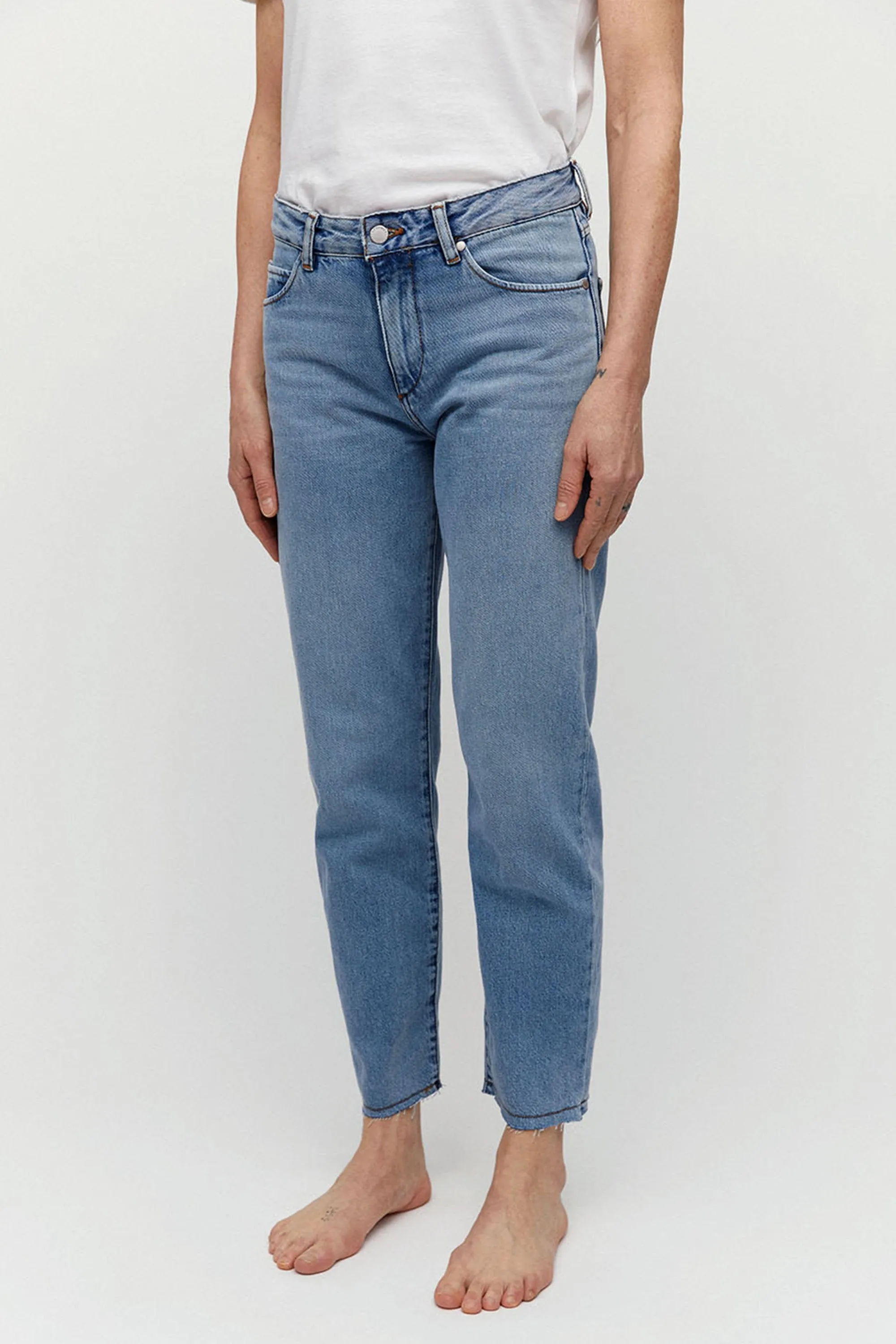 fjellaa cropped jeans mid blue