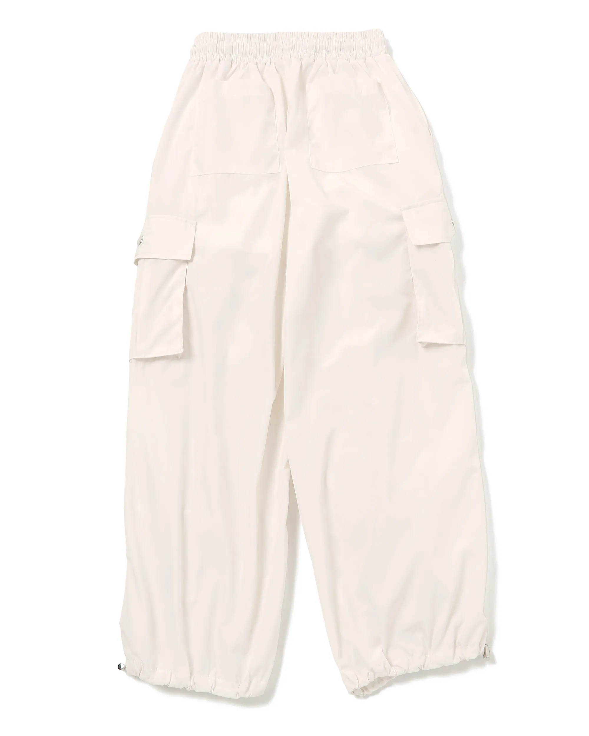 GATHER RIBBON CARGO PANTS (WHITE)