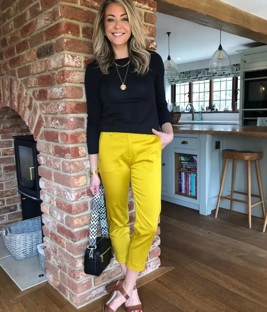 Gold Mia Slim Leg 7/8 Trousers