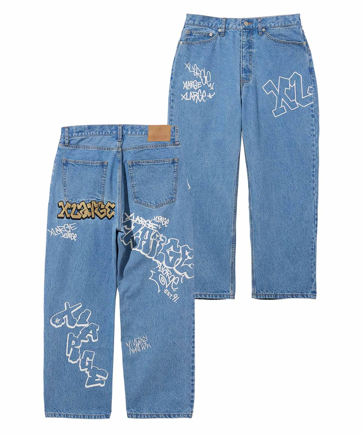 GRAFFITI DENIM PANTS