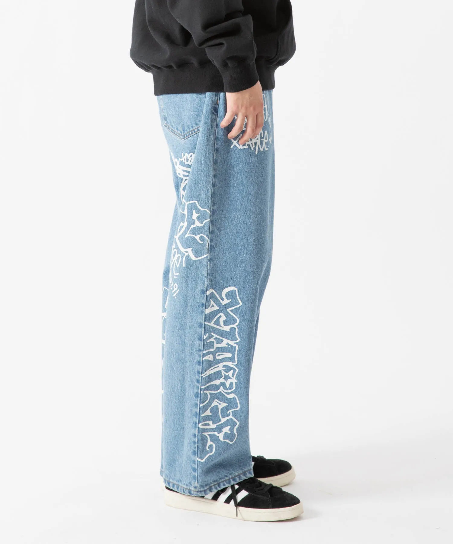 GRAFFITI DENIM PANTS