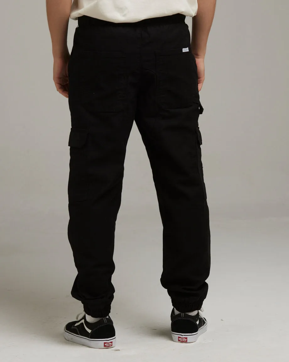 Sure! Here’s an optimized title for your e-commerce product:

Mens Black Cuffed Cargo Trousers - Harrisburg Collection | Stylish & Functional