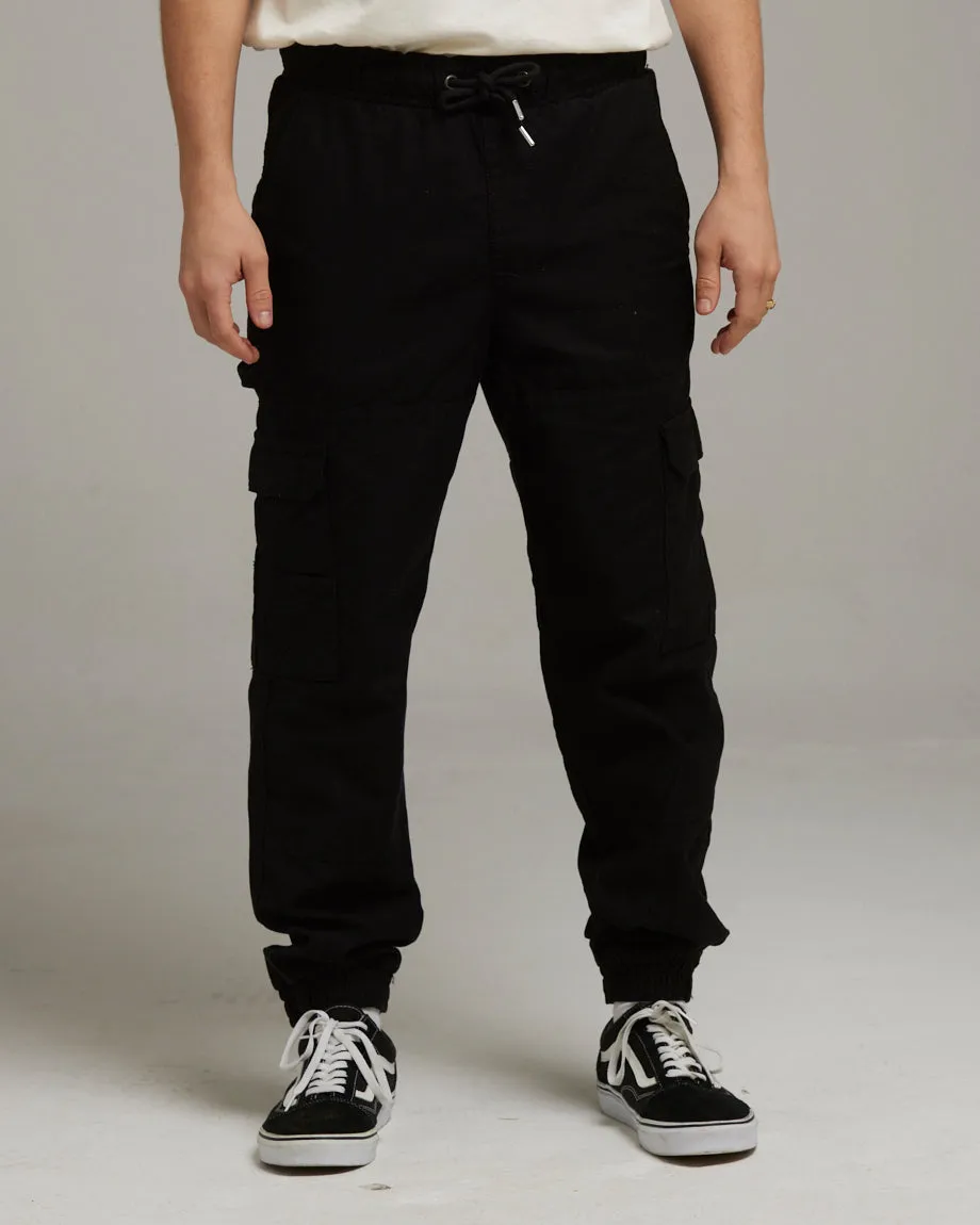 Sure! Here’s an optimized title for your e-commerce product:

Mens Black Cuffed Cargo Trousers - Harrisburg Collection | Stylish & Functional