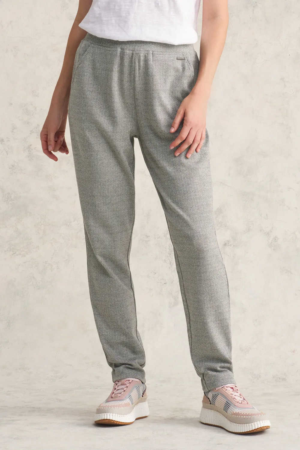 Herringbone Leisure Pant - Grey