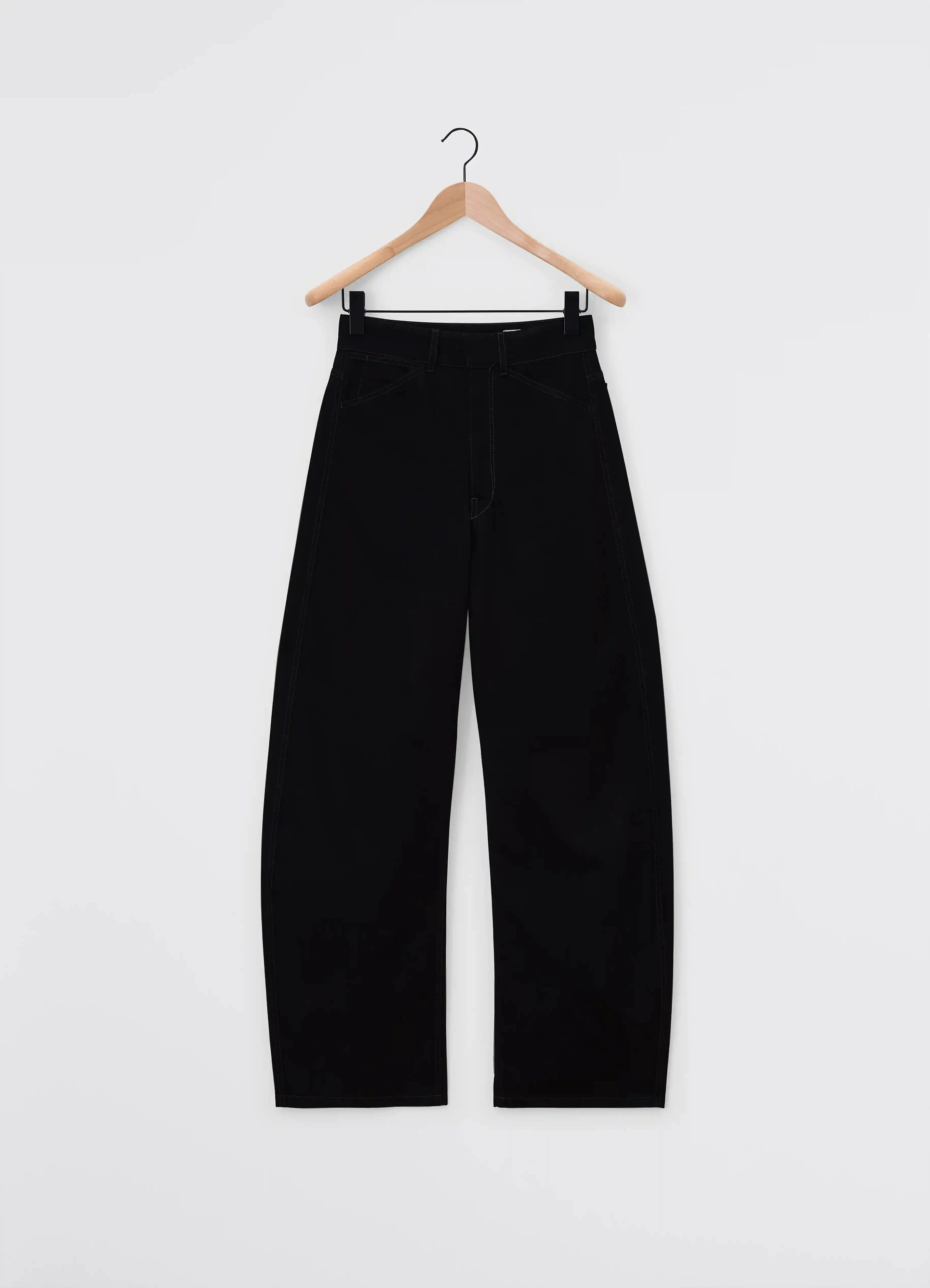 HIGH WAISTED CURVED PANTS