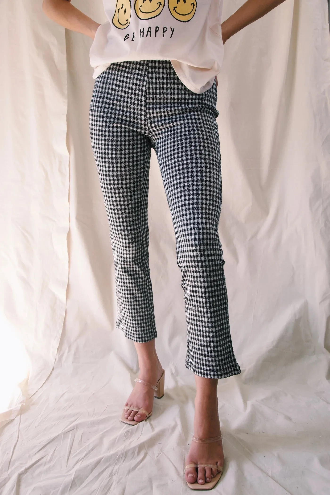 High Waisted Gingham Pant