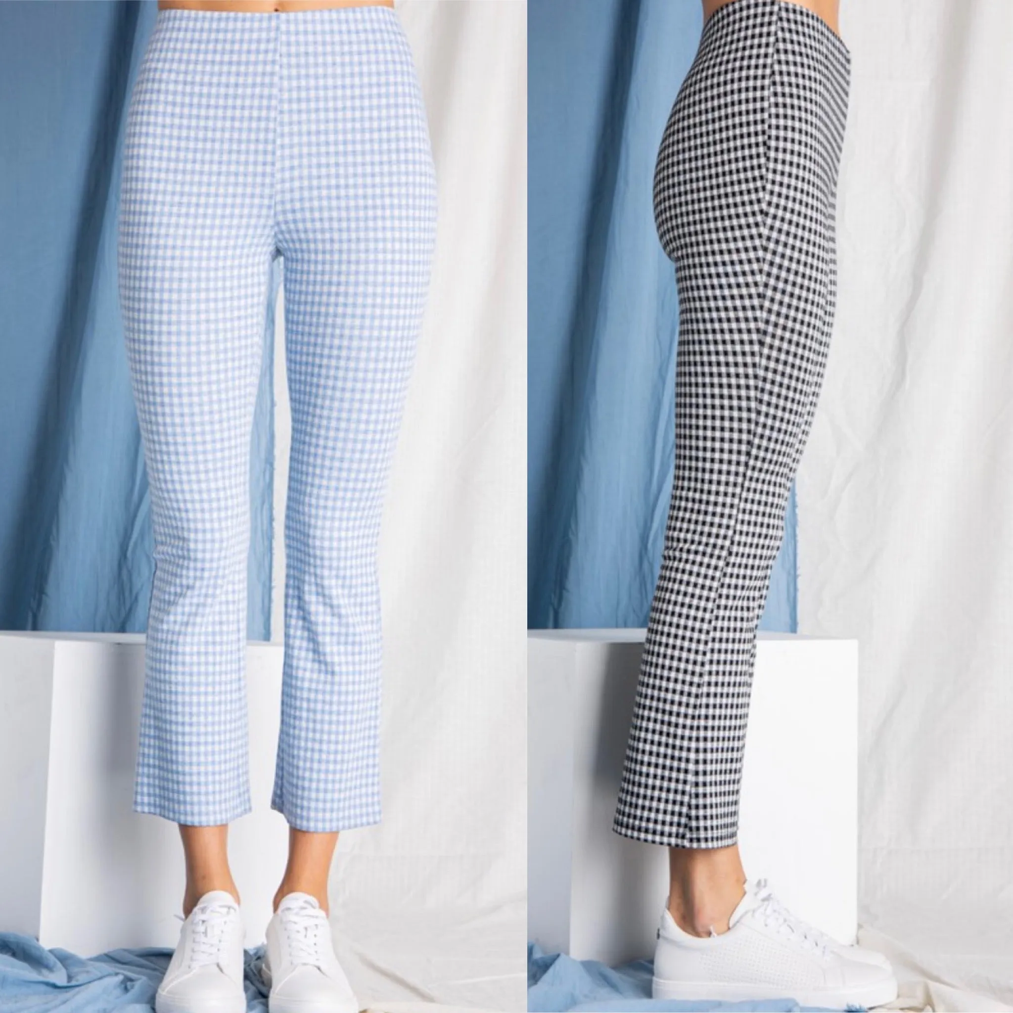 High Waisted Gingham Pant