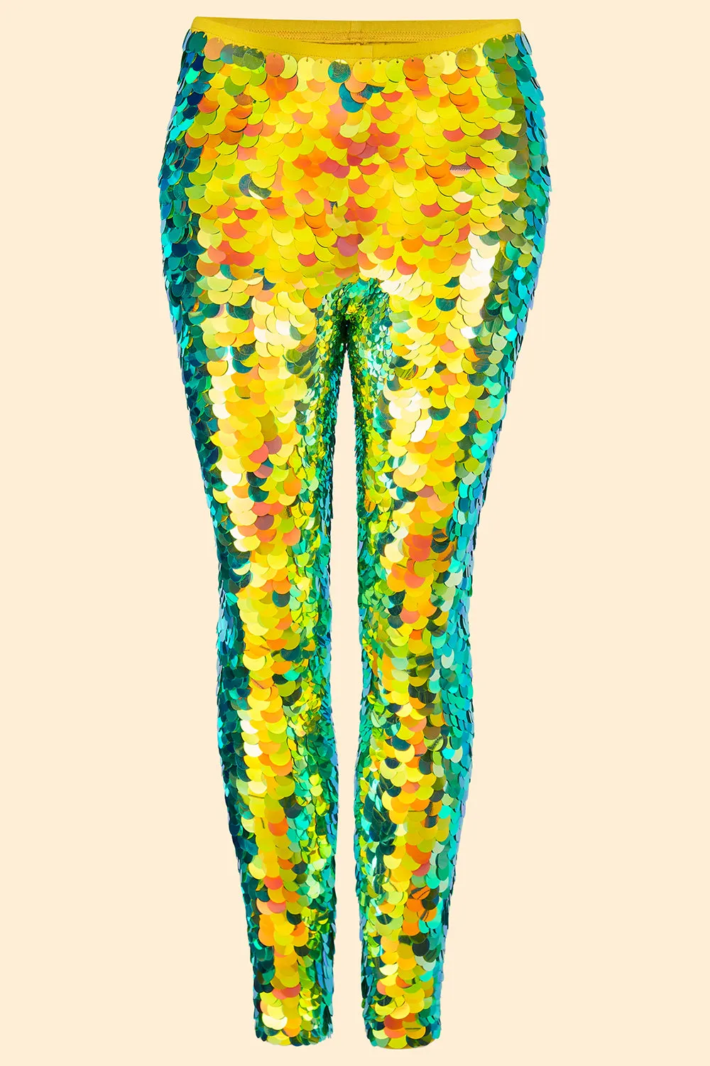 INDUS SEQUIN LEGGINGS - CITRUS