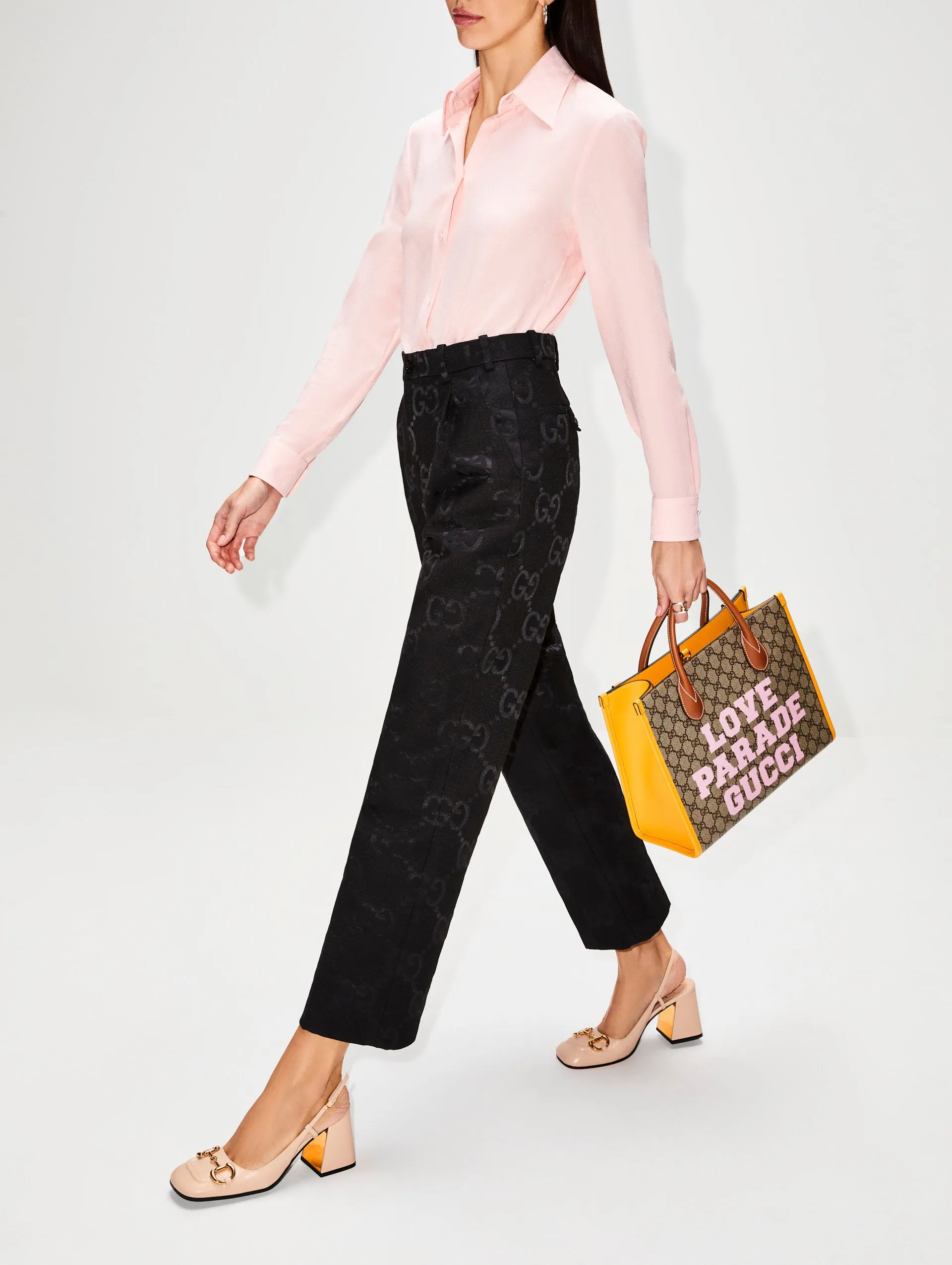 Optimized Title: Stylish Jumbo GG Canvas Wide-Leg Pants for Contemporary Fashion