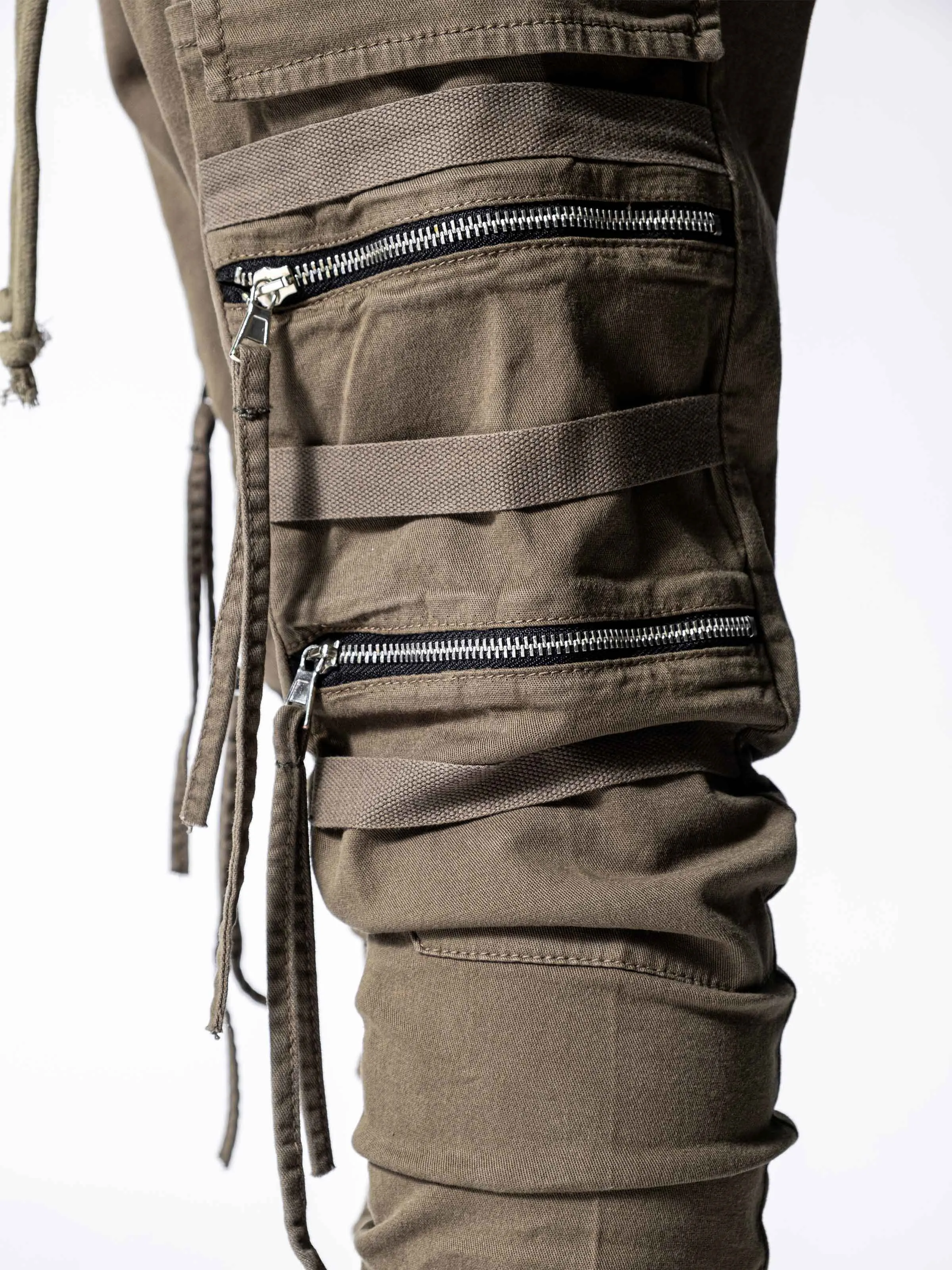 Khaki Swish Cargo Pants