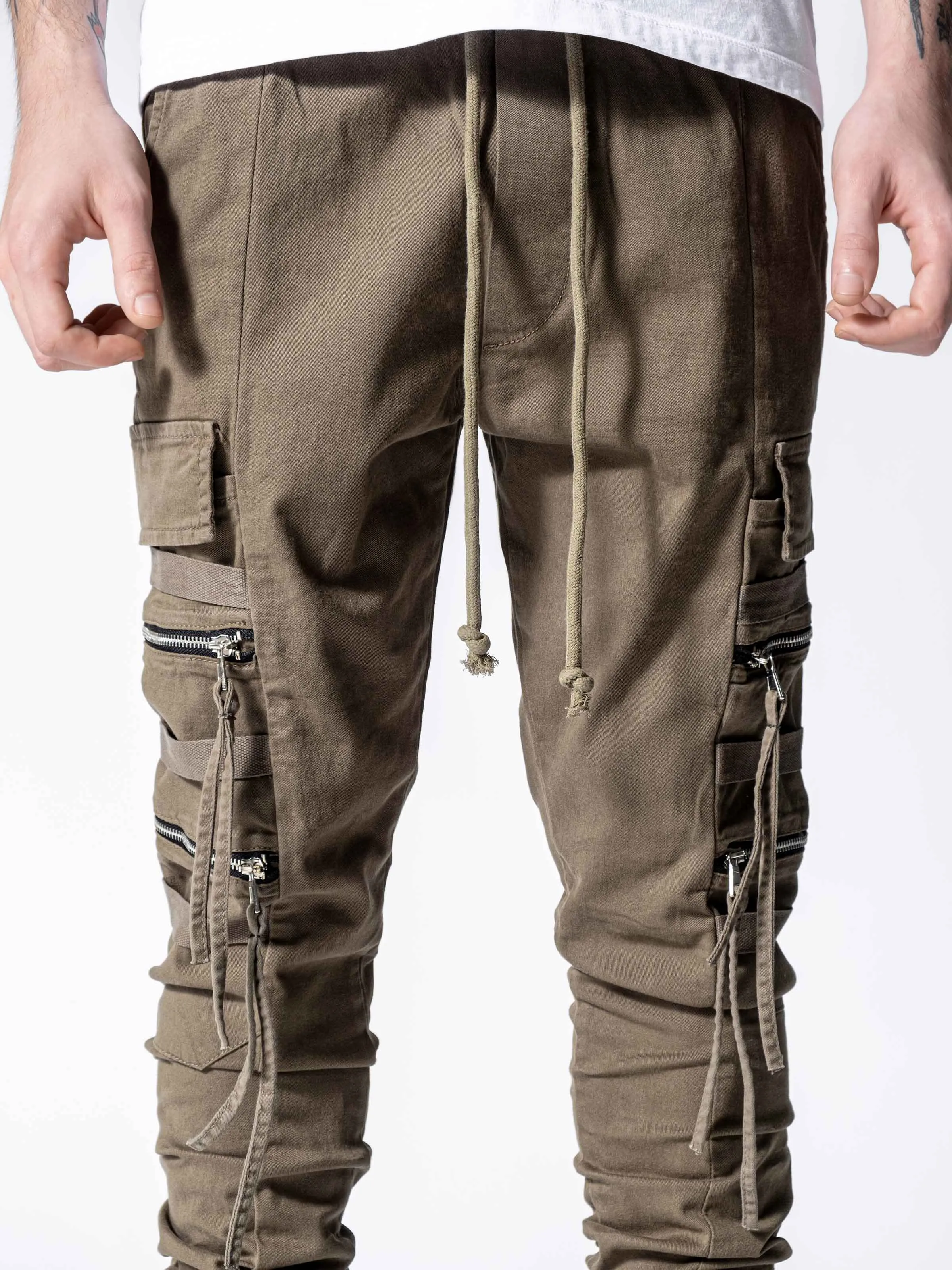 Khaki Swish Cargo Pants