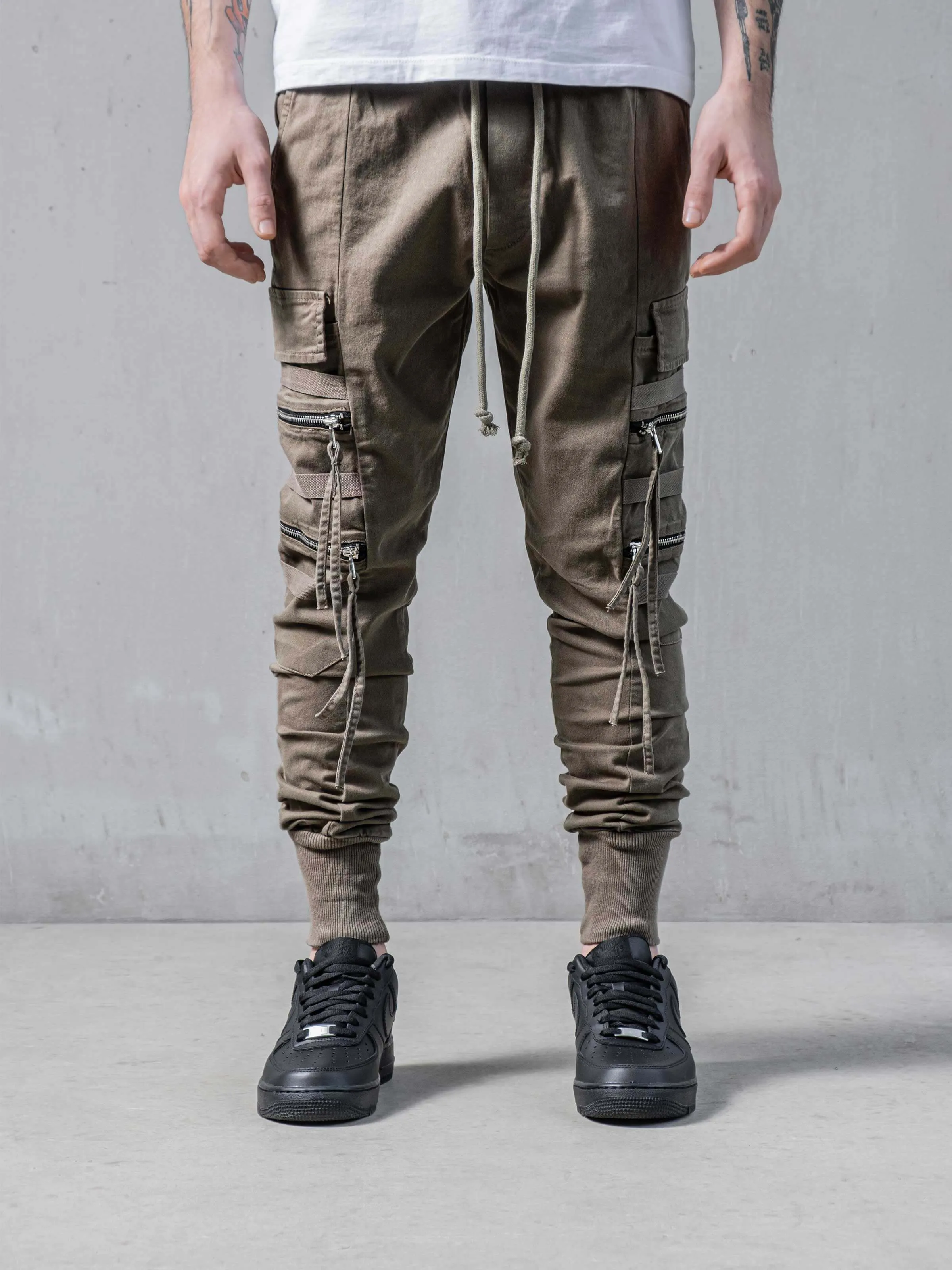 Khaki Swish Cargo Pants